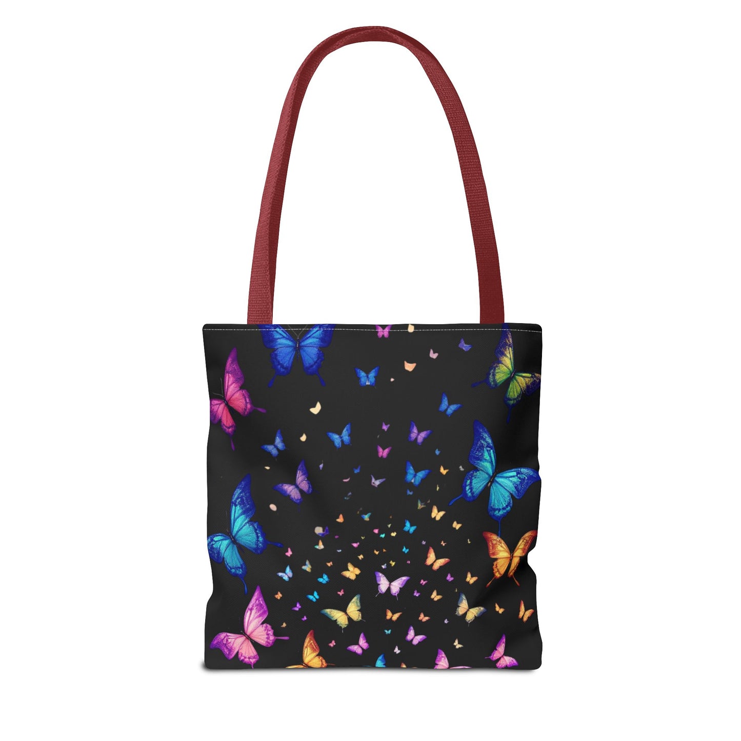 Butterfly Swarm Tote Bag – Colorful Rainbow Butterfly Tote, Aesthetic Canvas Bag, Nature-Inspired Gift, Magical Reusable Eco Purse