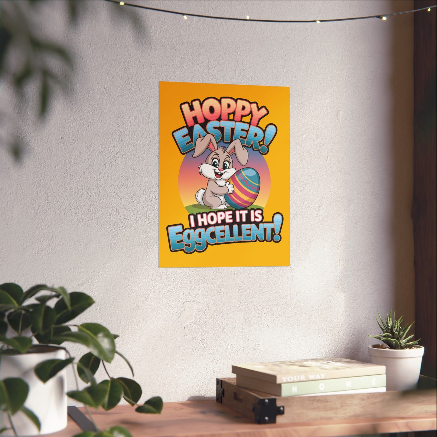 Easter Bunny Poster Easter Decor Easter Bunny Decor Home Decor Holiday Decorations Easter Art Wall Art