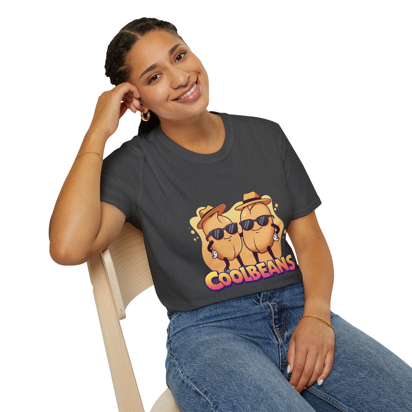 Cool Beans T-Shirt - Two Cooler-Than-Cool Beans With Sunglasses, Quirky Food-Pun Gift Tee for Him, Her or Besties - Perfect Humor and Style