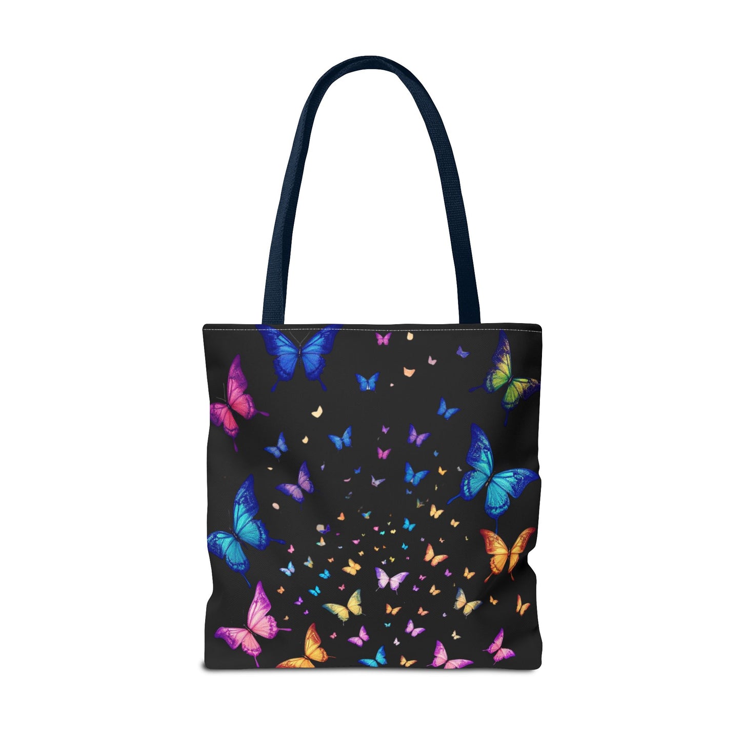 Butterfly Swarm Tote Bag – Colorful Rainbow Butterfly Tote, Aesthetic Canvas Bag, Nature-Inspired Gift, Magical Reusable Eco Purse