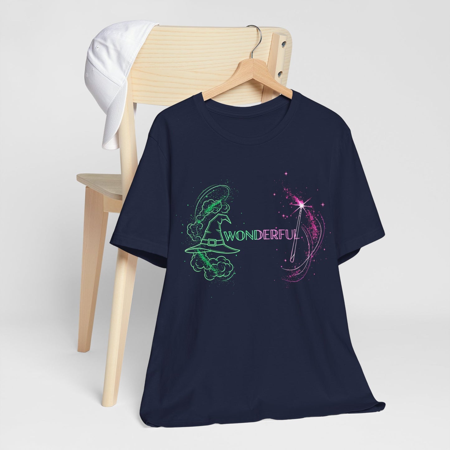 Wonderful Broadway Inspired T-Shirt, Magical Theater Graphic Tee, Green And Pink Sparkle Design, Unisex Gift For Musical Fans And Performers