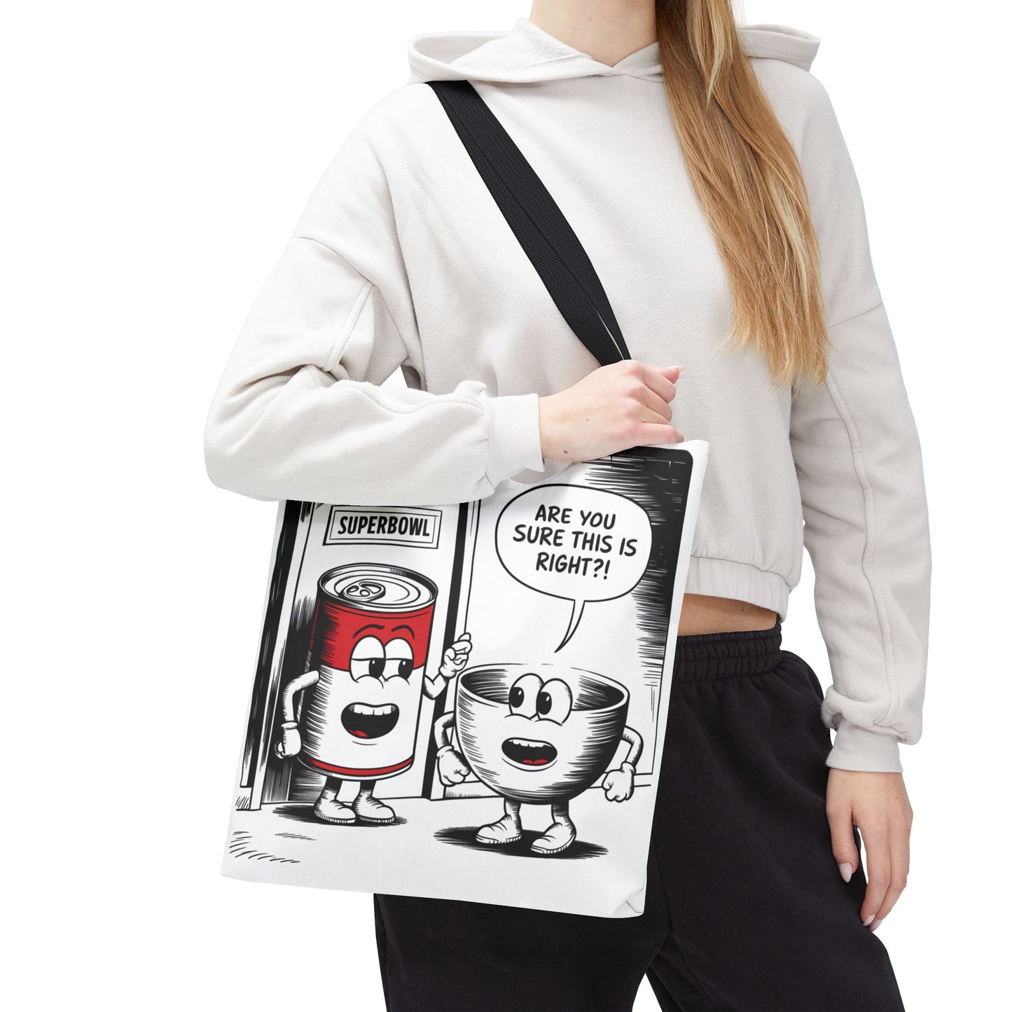 Tote Bag - Comic Superbowl Soup Design