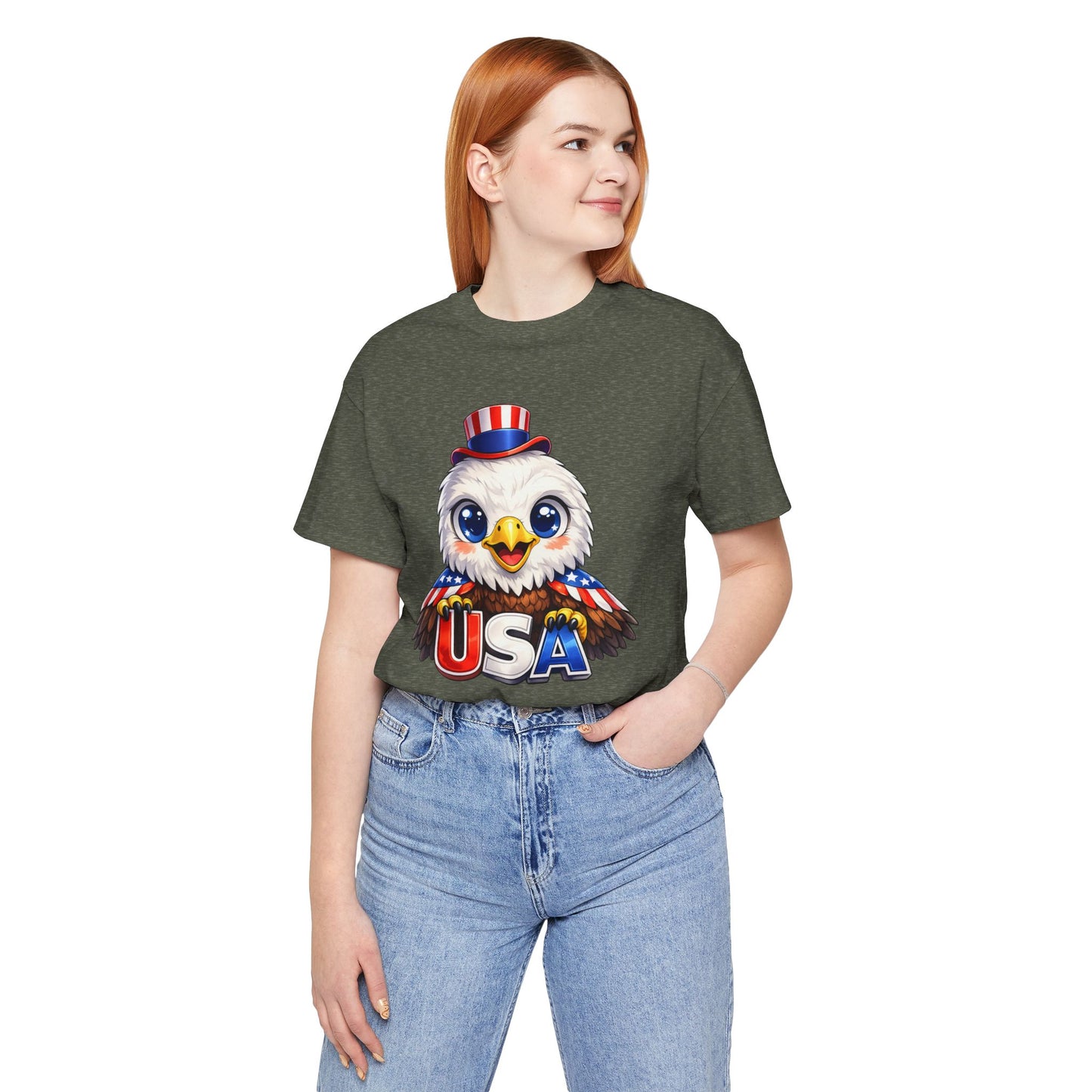 Cute USA Eagle Shirt, Patriotic Eagle T Shirt, Fourth Of July Shirt, American Flag Eagle Tee, Freedom Graphic Shirt, USA Pride Top