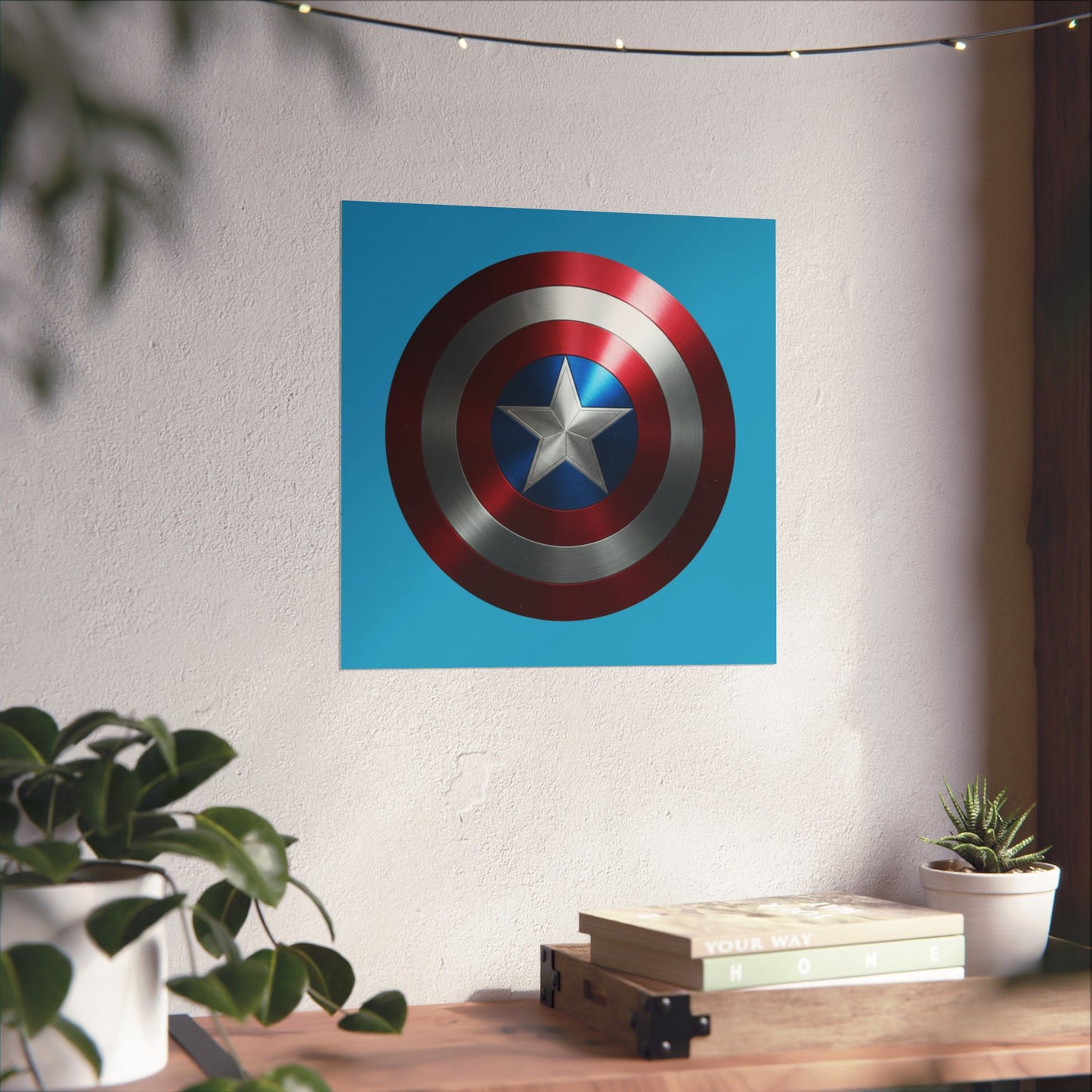 Superhero Shield Matte Vertical Poster - Marvel-Inspired Wall Art for Fans