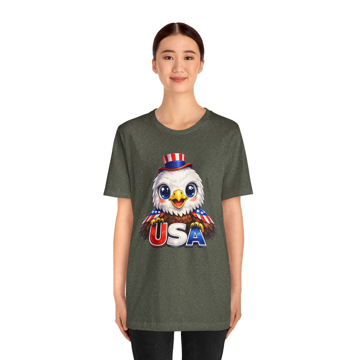 Cute USA Eagle Shirt, Patriotic Eagle T Shirt, Fourth Of July Shirt, American Flag Eagle Tee, Freedom Graphic Shirt, USA Pride Top