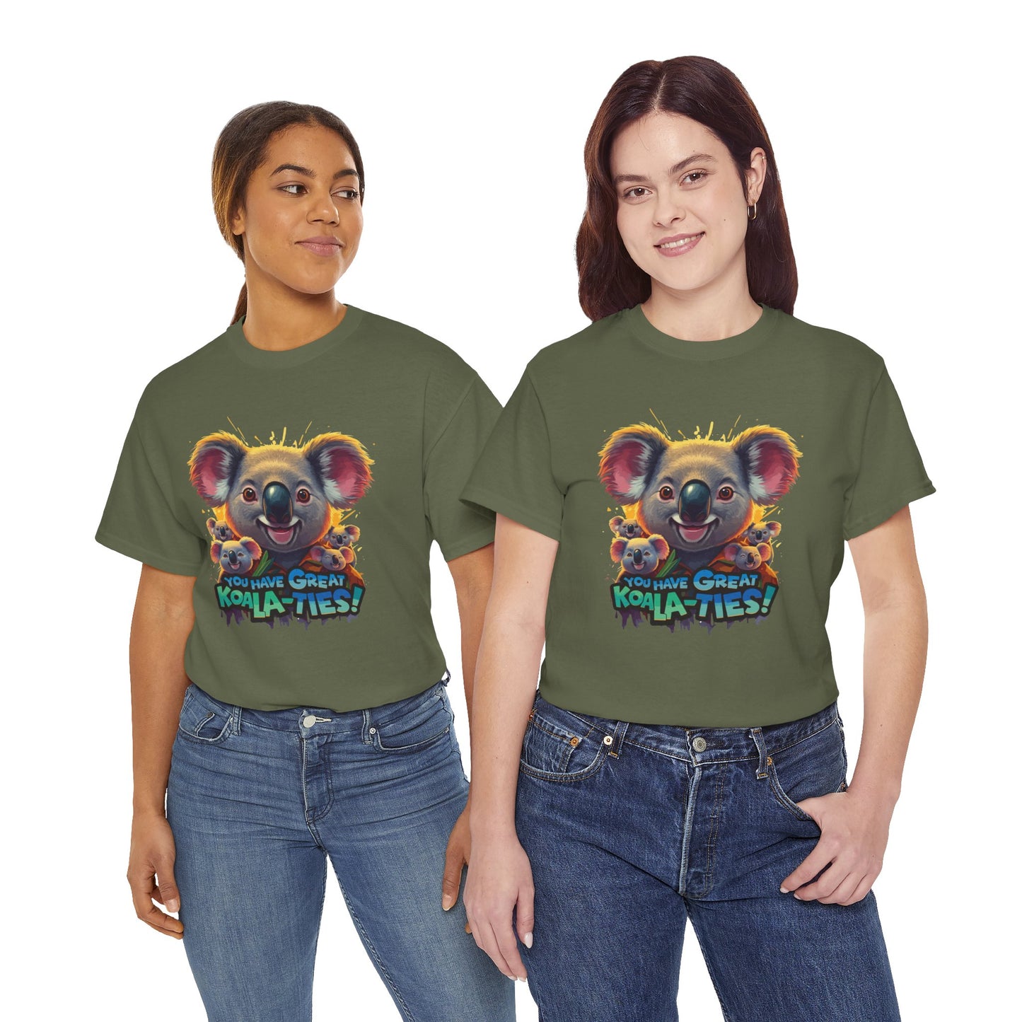 You Have Great Koala‑ties Tee – Cute Koala Pun T‑Shirt, Animal Lover Gift, Funny Wildlife Graphic, Unisex Casual Tee