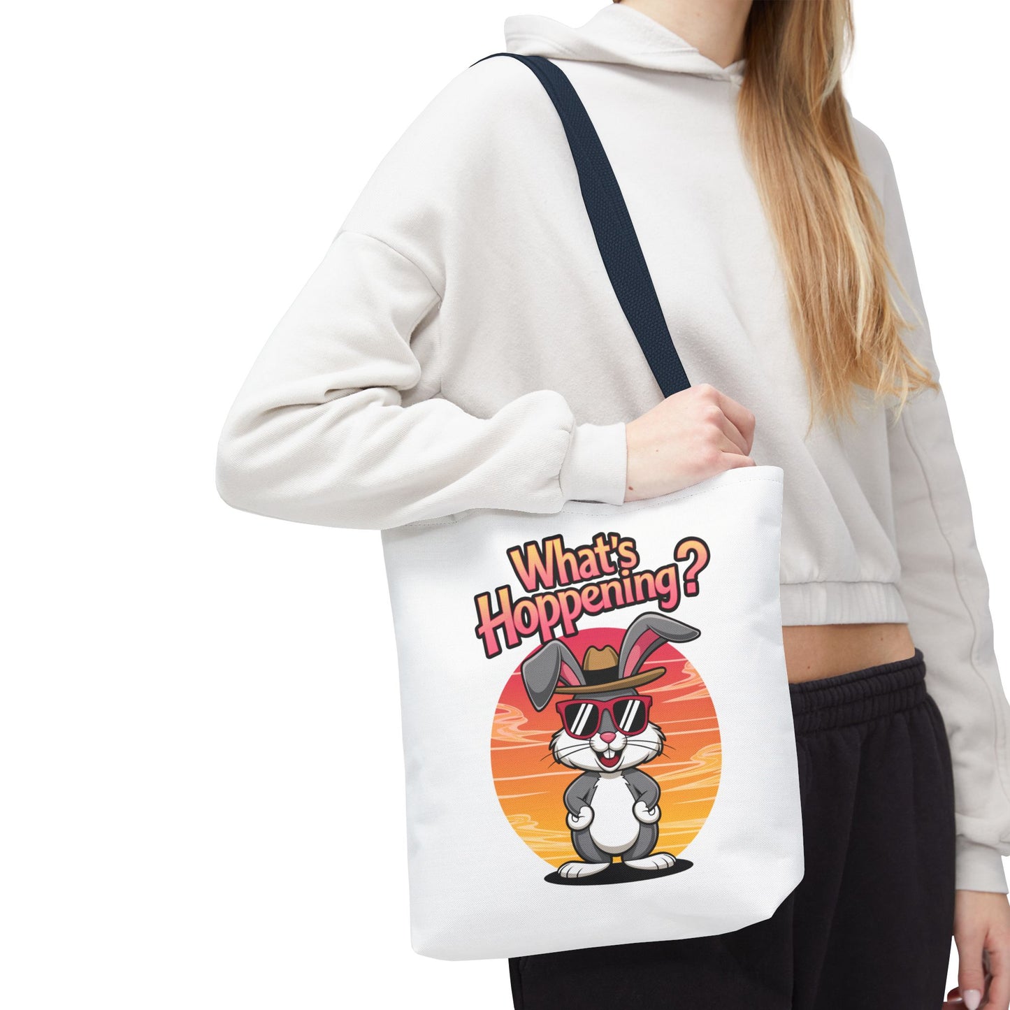 Bunny Tote Bag - 'What's Hoppening'