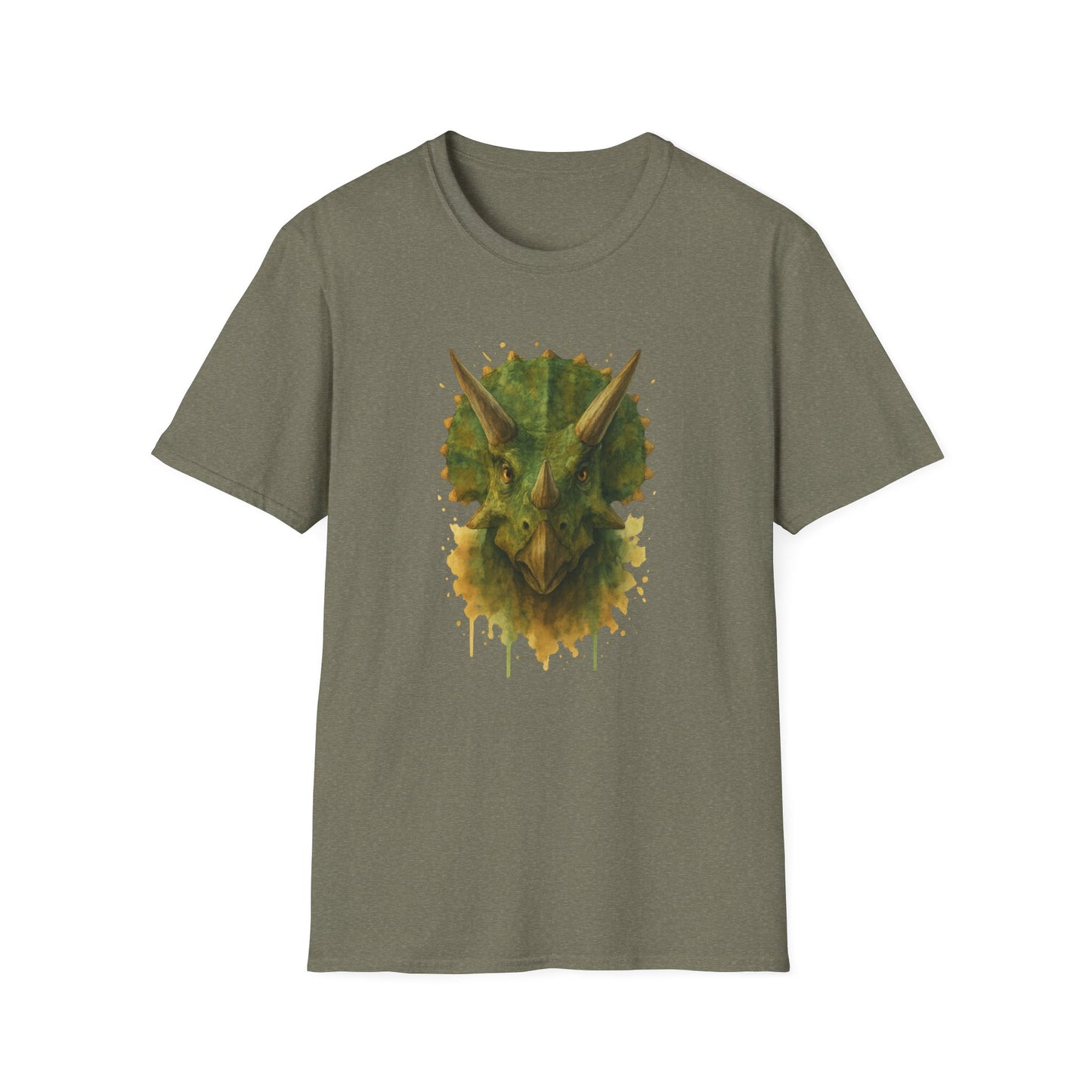 Watercolor Triceratops Dinosaur Shirt | Prehistoric Dino Tee for Women Men and Kids | Unique Gift, Nature Lover T-Shirt