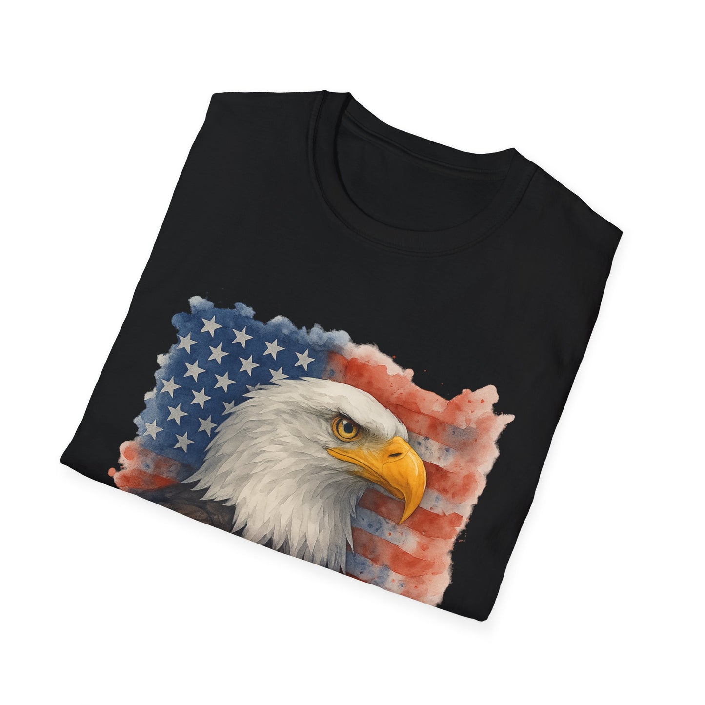 American Eagle & Flag T‑Shirt | Patriotic Graphic Tee | Bald Eagle USA Shirt | 4th of July Tee | Independence Day Apparel