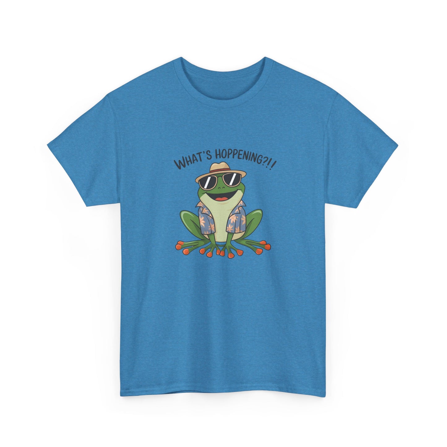 Funny Frog Shirt | What’s Hoppening T-Shirt | Cool Frog Graphic Tee | Amphibian Dad Joke Shirt | Cottagecore Animal Lover Gift