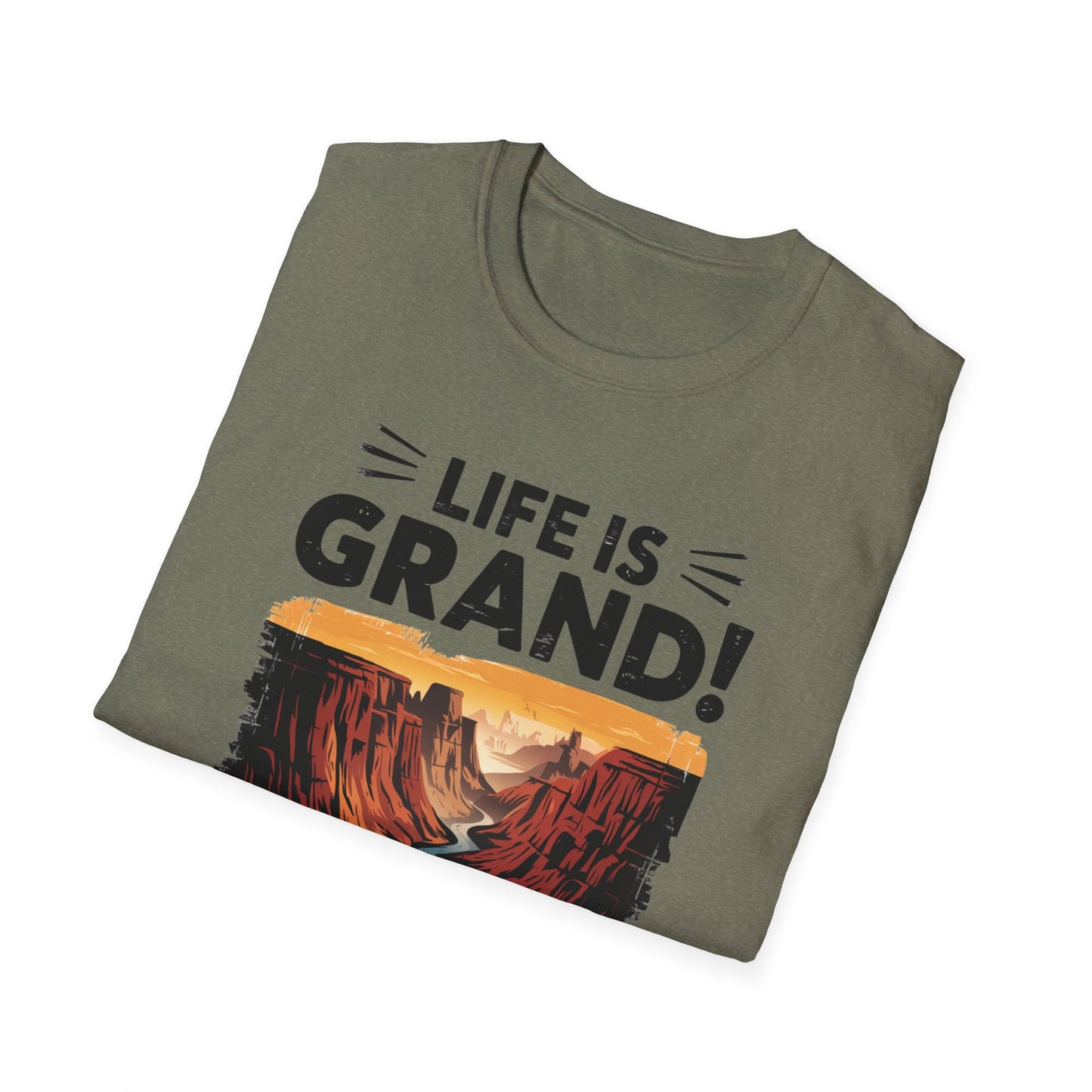 Life is Grand T-Shirt – Grand Canyon Graphic Tee | Funny National Park Shirt | Arizona Souvenir | Unisex Hiking Travel Gift Tee