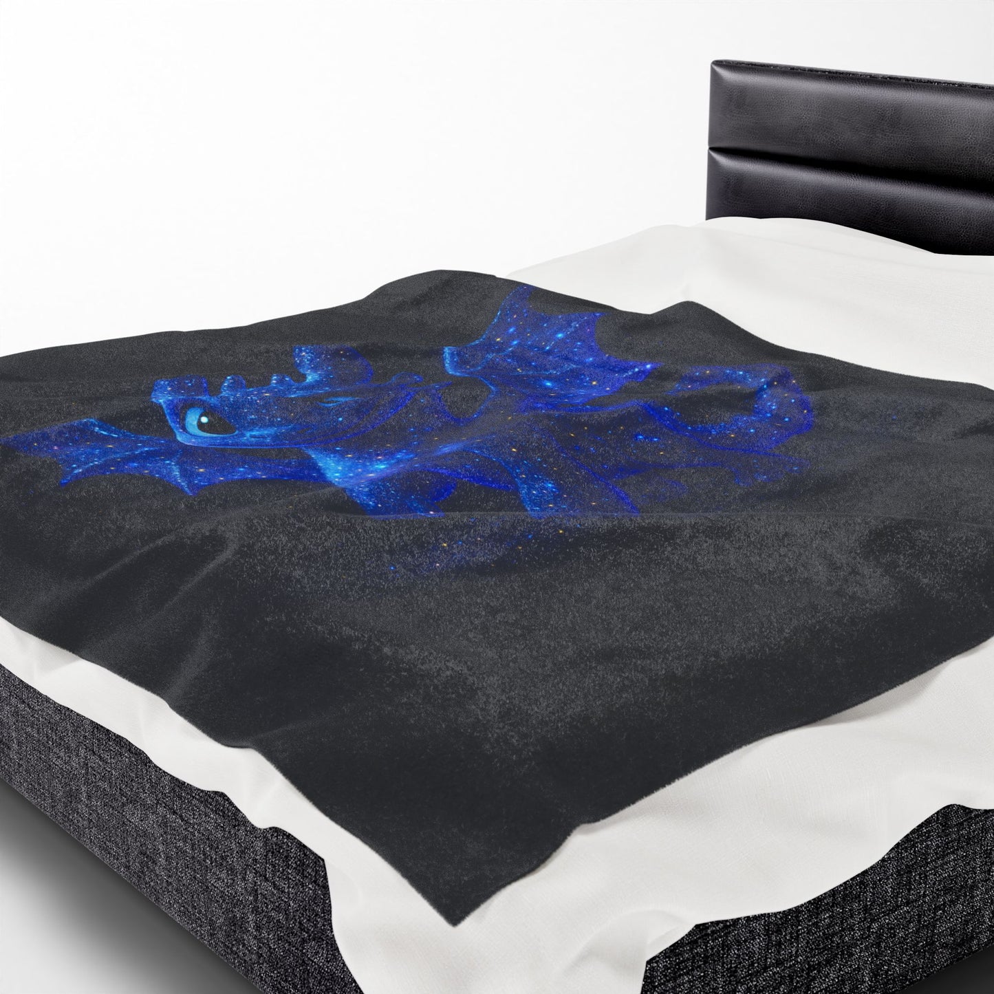 Galaxy Dragon Blanket - Cosmic Blue Fantasy Throw for Kids, Teens & Adults | Soft Plush Bed Decor | Dragon Lover Gift Idea