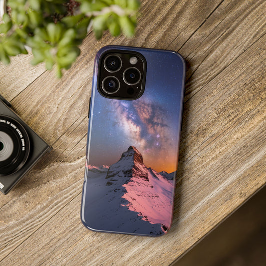 iPhone Case Mountain Top and Milky Way Nature Phone Case Unique Gift