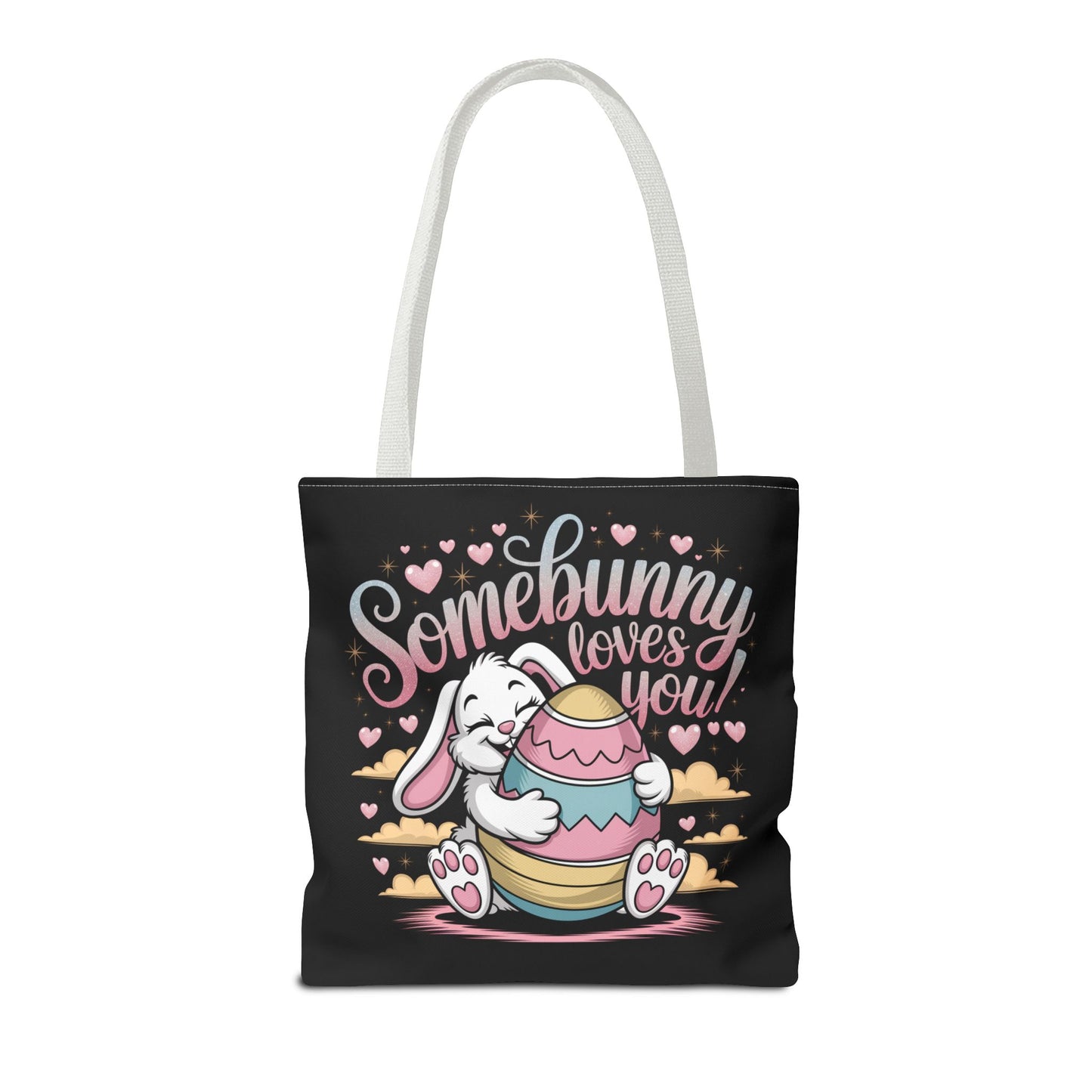 Easter Bunny Tote Bag Somebunny Loves You Easter Bag Bunny