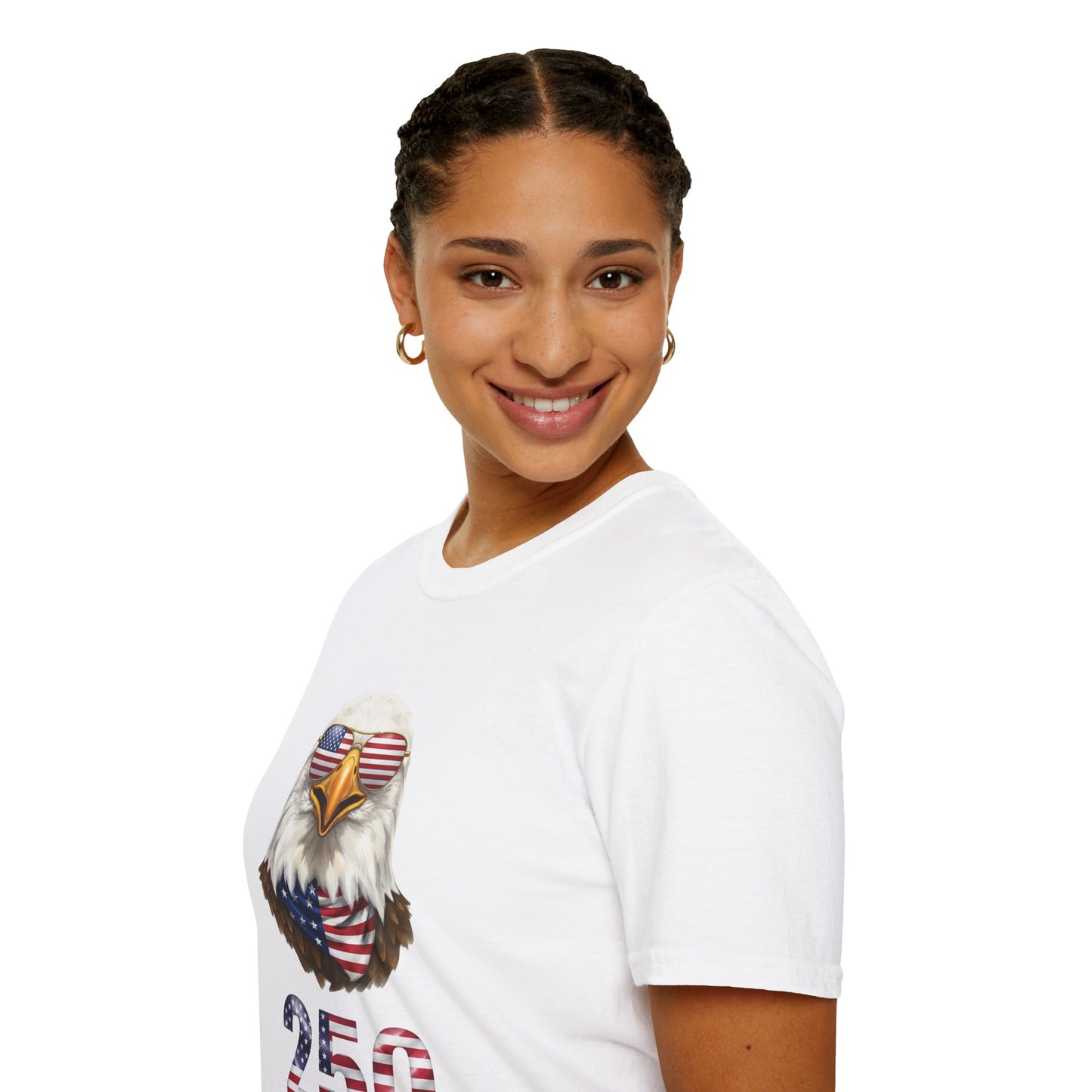 America 250 Eagle Shirt, Patriotic Bald Eagle Tee, USA Flag Sunglasses Shirt, 250th Anniversary Tee, 4th of July Shirt, American Pride Tee
