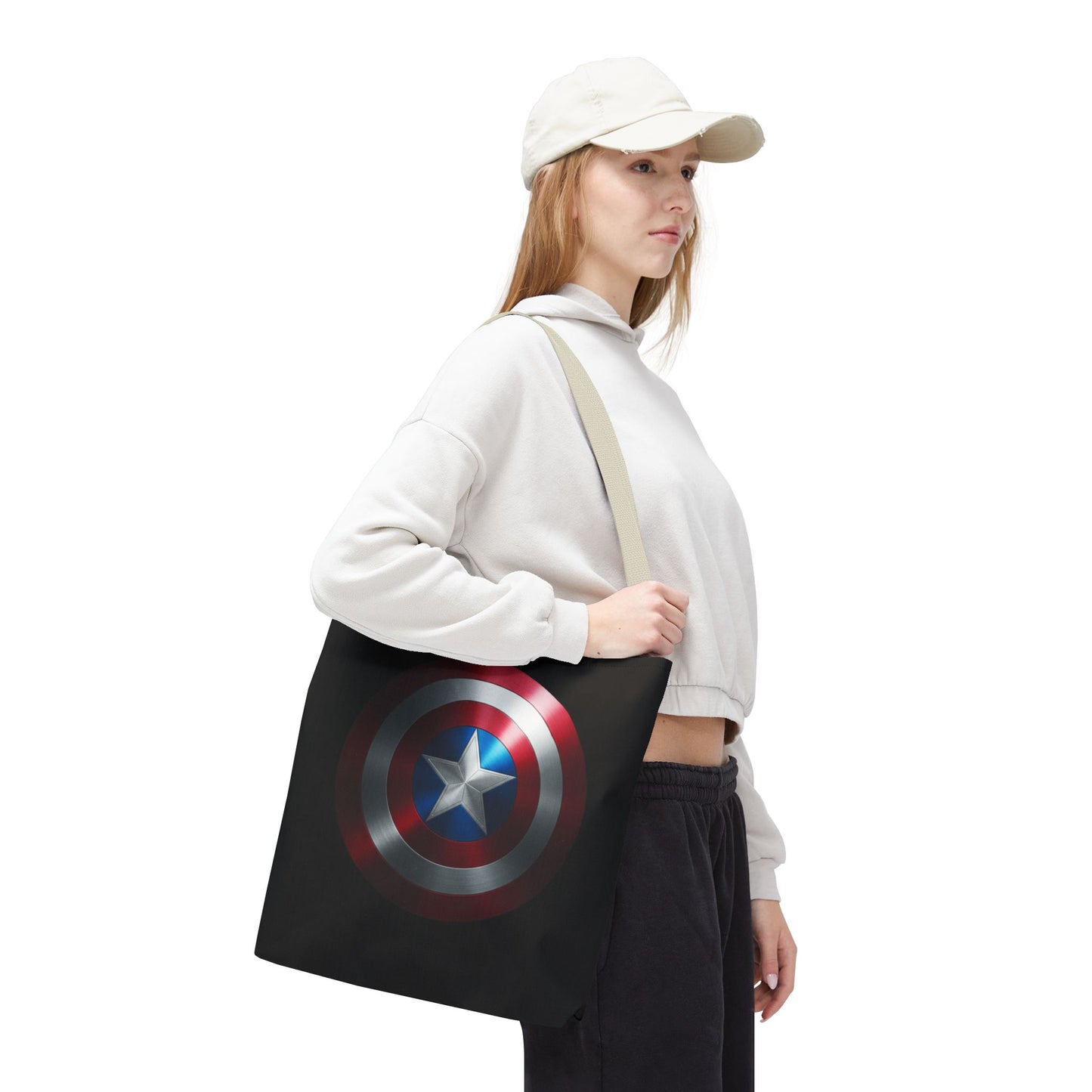 Heroic Shield Tote Bag - Stylish Marvel-Inspired Carryall for Fans