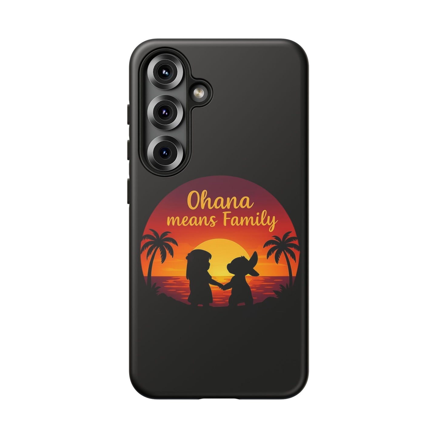 Ohana Means Family Samsung Case – Cute Hawaii Sunset Phone Cover – Lilo and Stitch-Inspired Gift – Protective Case for Galaxy S Series