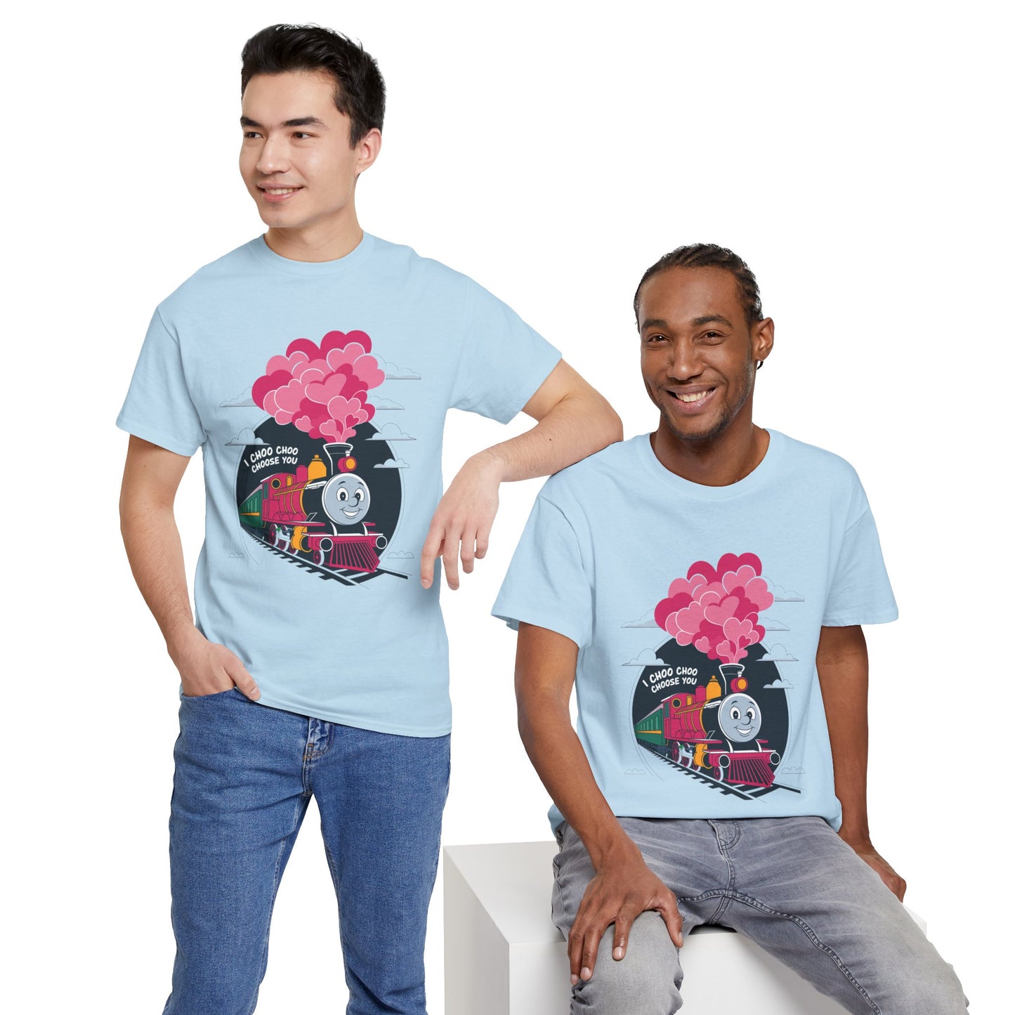 I Choo Choo Choose You Shirt, Cute Train Valentine Tee, Funny Love Graphic TShirt, Romantic Gift For Him Her, Valentine Pun Shir