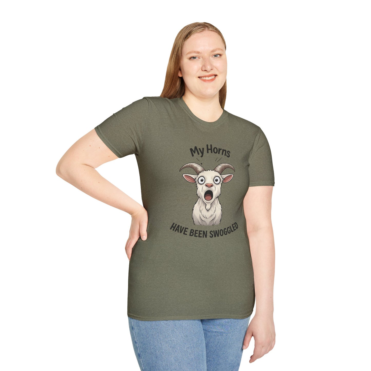 Funny Goat Shirt, Hornswoggled Shirt, My Horns Have Been Swoggled, Goat Pun T Shirt, Animal Humor Tee, Silly Wordplay Shirt