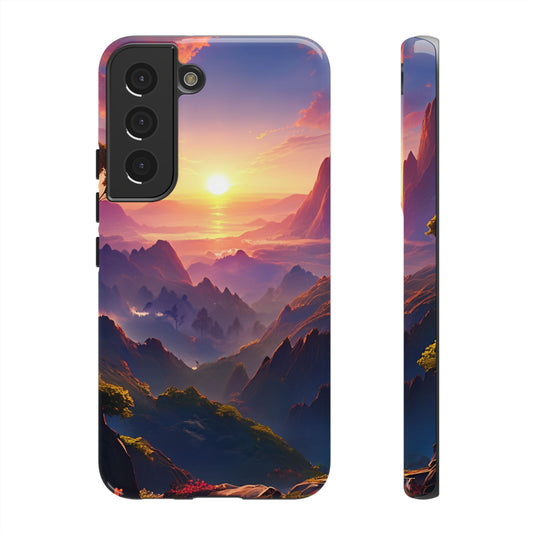 Samsung Tough Case Sunset Landscape Illustration