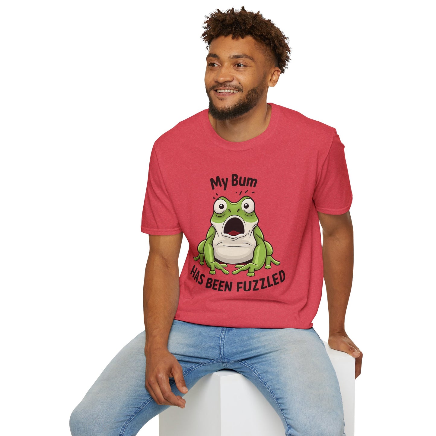 My Bum Has Been Fuzzled Shirt, Bumfuzzled Word Play Tee, Funny Frog T Shirt, Cute Shocked Frog Graphic Tee, Silly Humor Gift