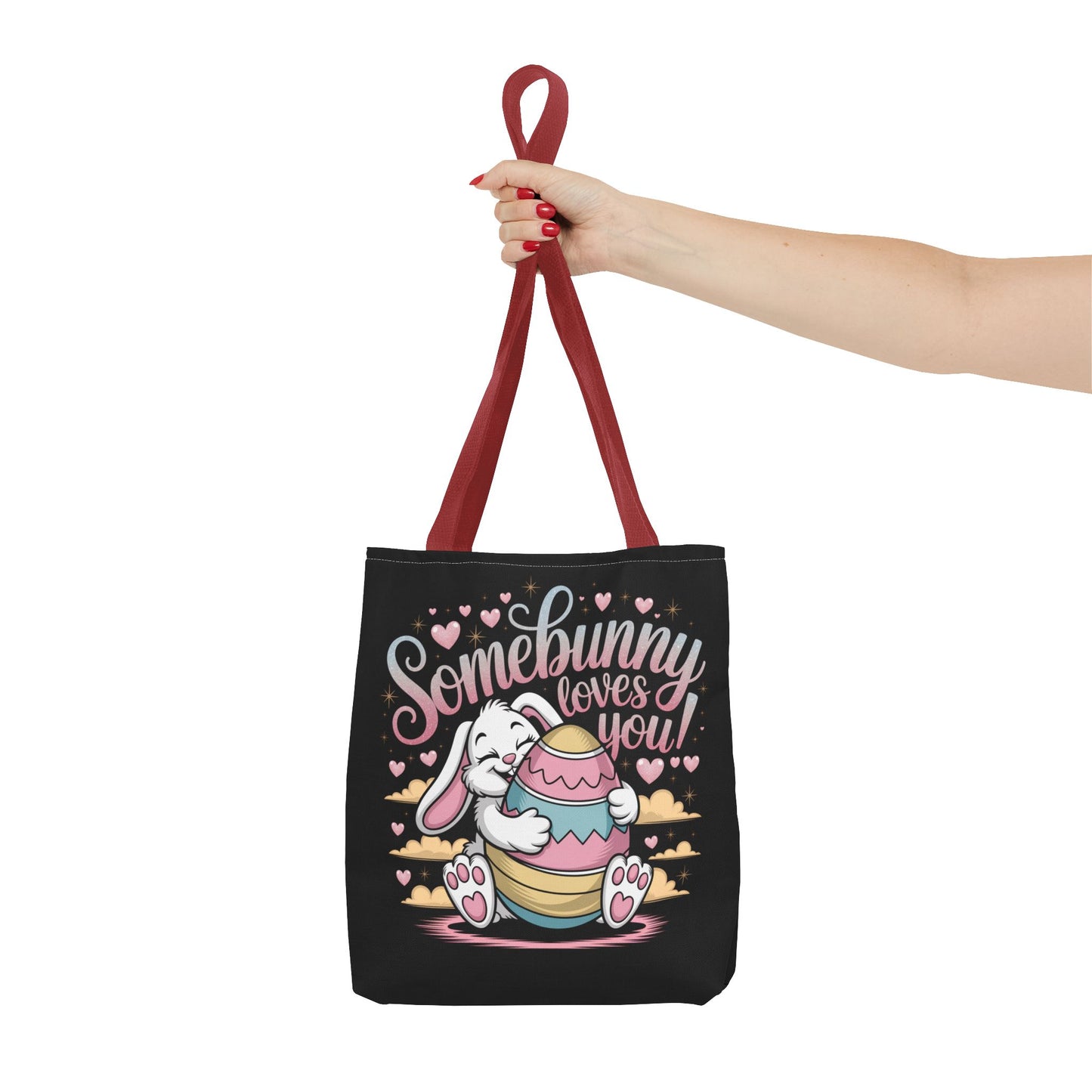 Easter Bunny Tote Bag Somebunny Loves You Easter Bag Bunny