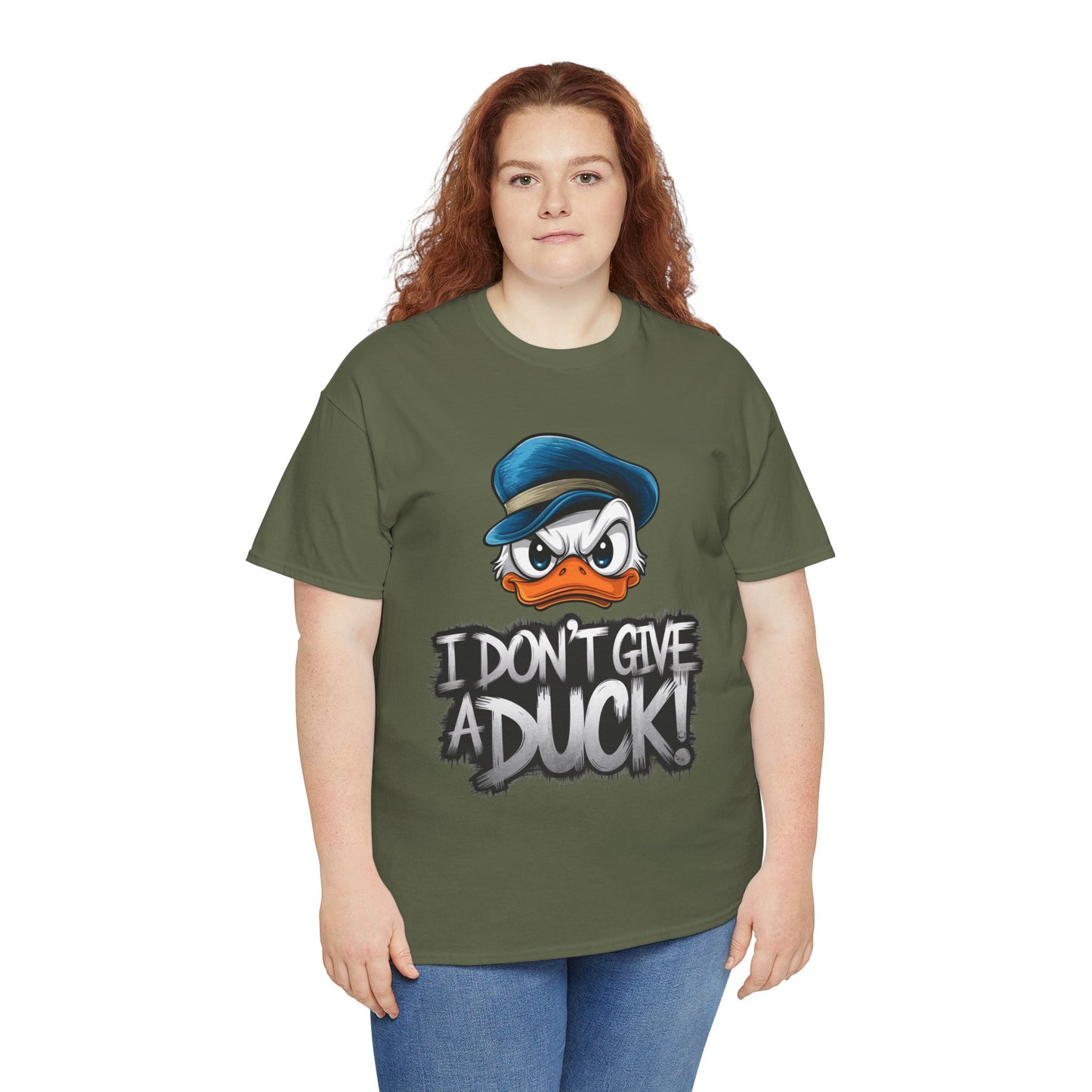 I Don’t Give a Duck Shirt – Funny Grumpy Duck Tee – Sarcastic Animal Graphic Shirt – Unisex Gift for Duck Lovers & Meme Fans