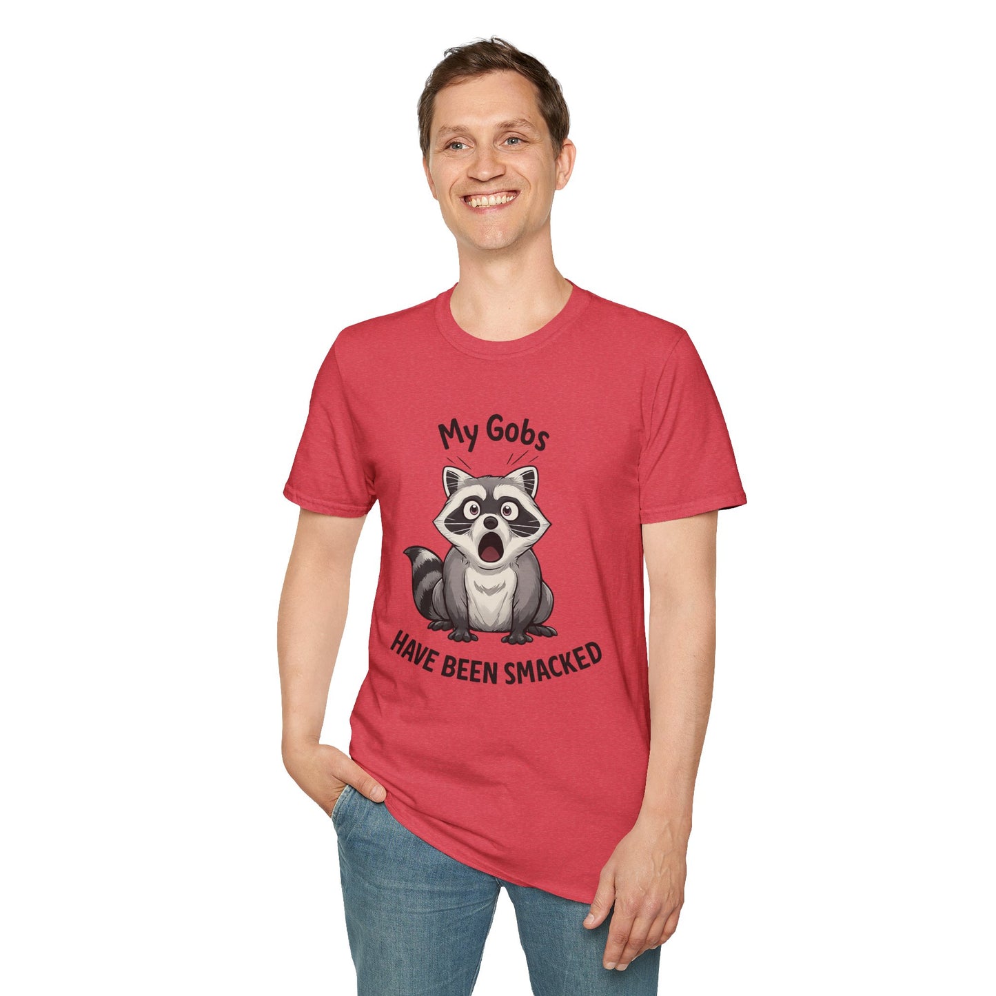 My Gobs Have Been Smacked Shirt, Funny Raccoon T Shirt, Gobsmacked Joke Tee, Meme Animal Shirt, Absurd Humor Graphic Tee