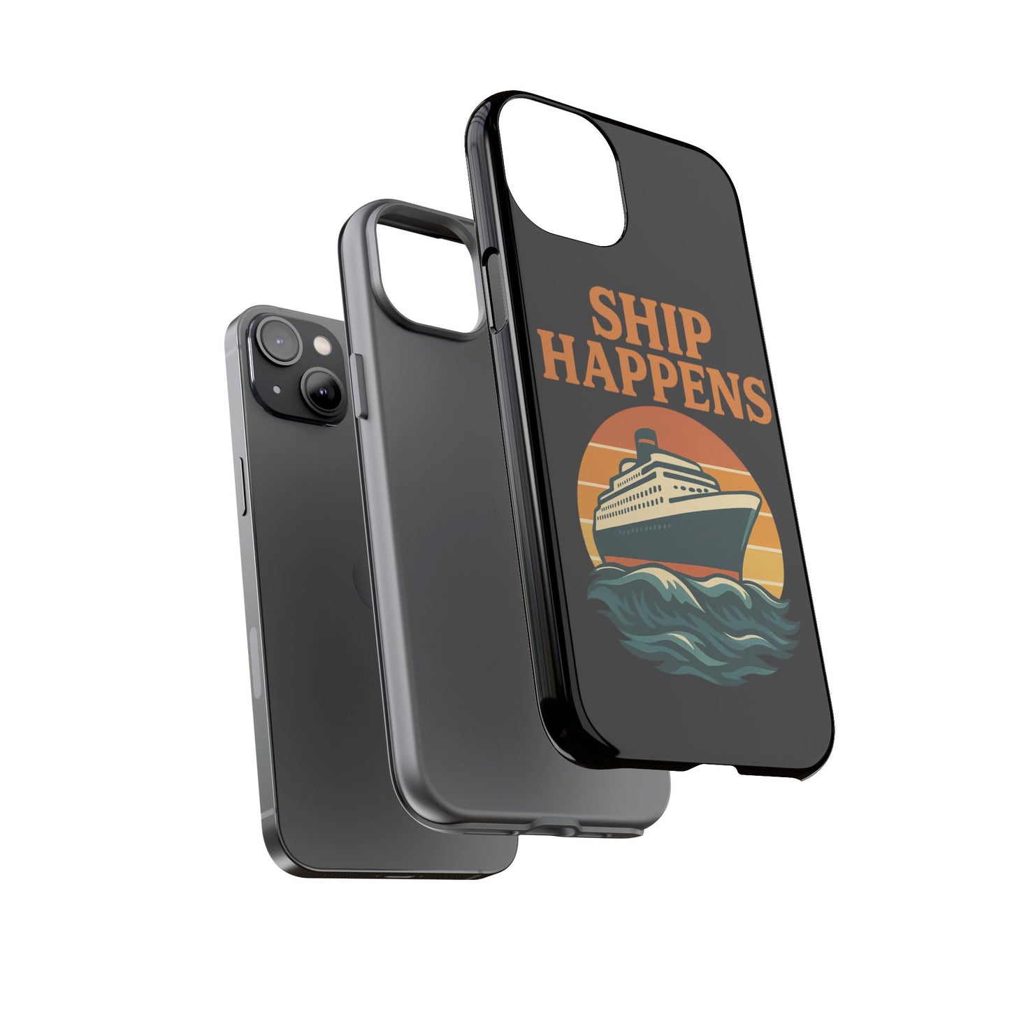 iPhone Case Ship Happens Sunset Cruise Case Gift for Travel Lovers Nautical Phone Case Cruise Accessory