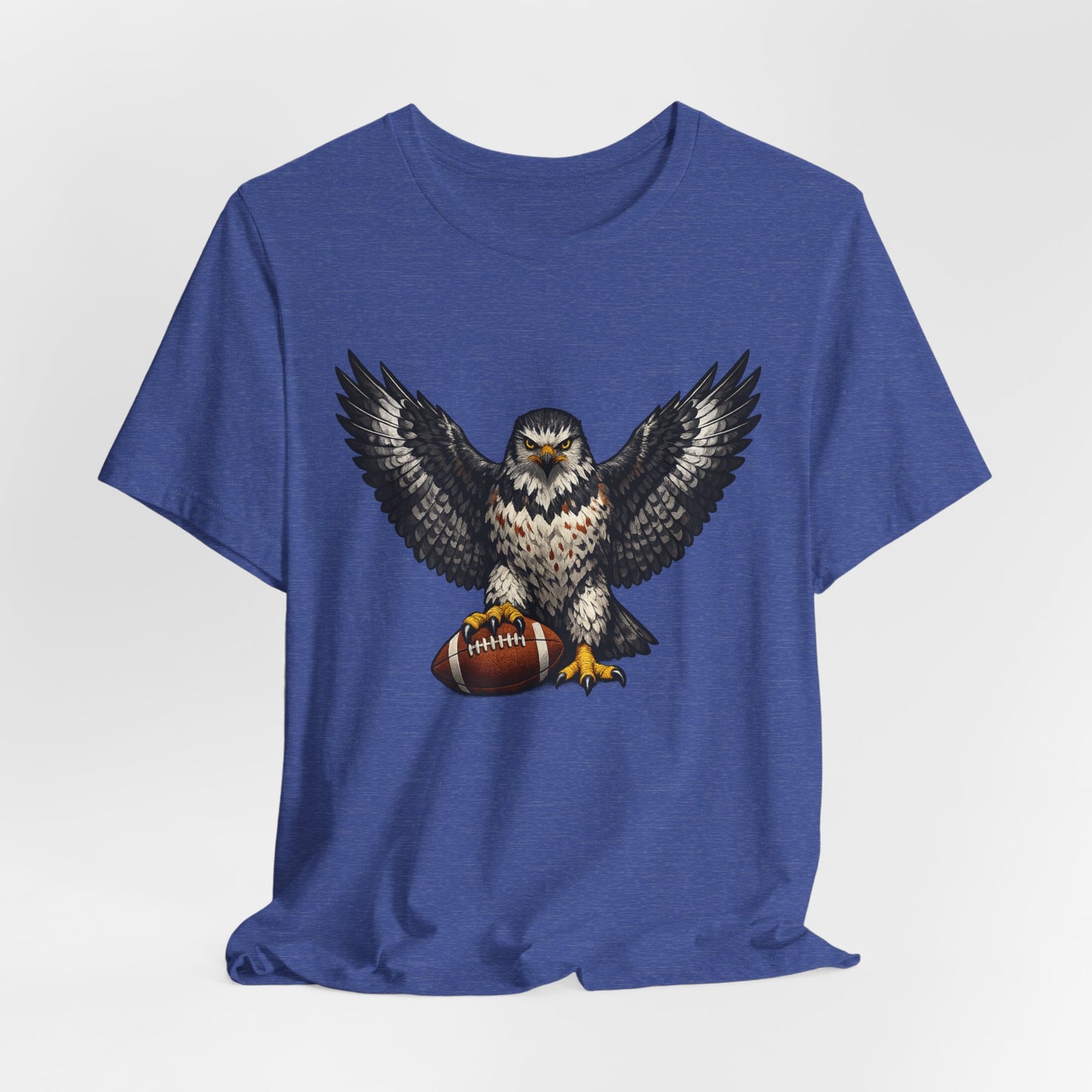 Hawk Football Shirt, Hawk Holding Football T Shirt, Hawk Mascot Tee, Football Bird Of Prey Shirt, Game Day Sports Tee, Hawk Fan Gift
