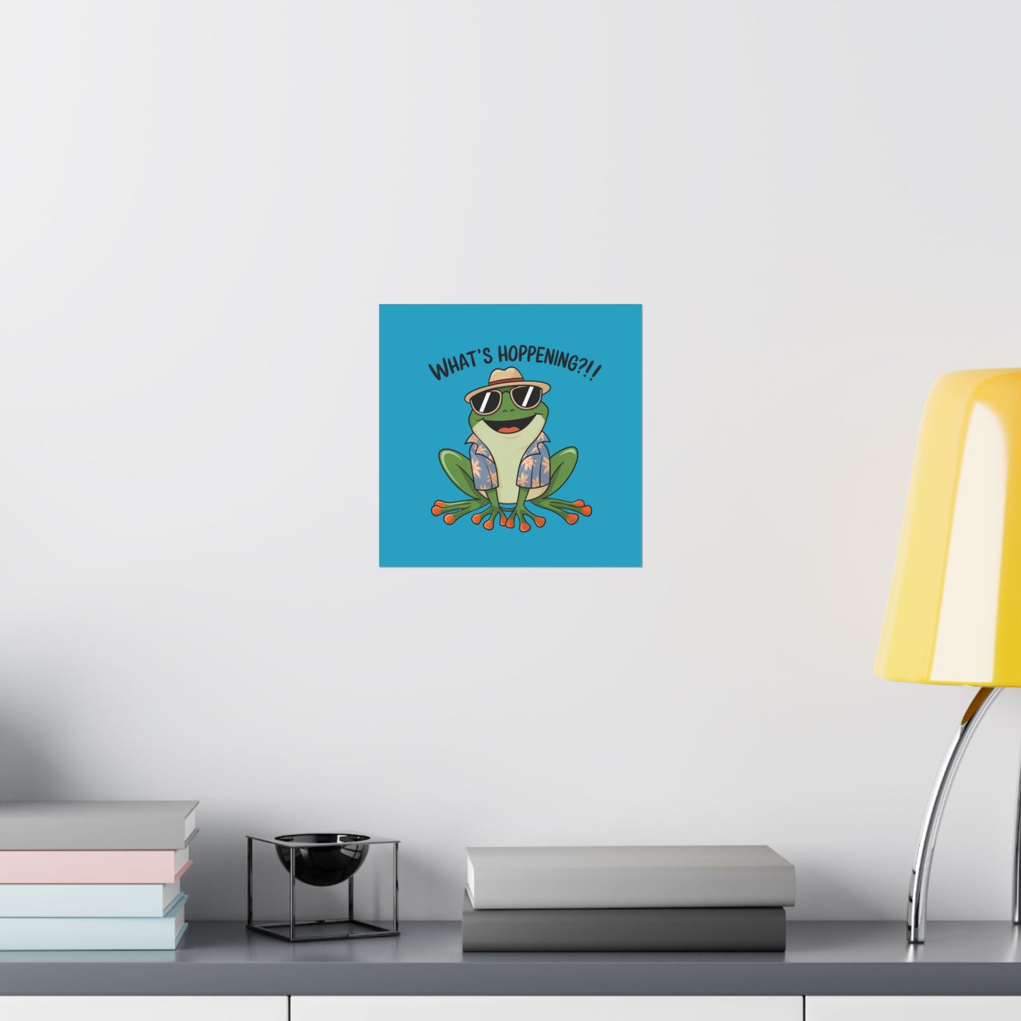 Vertical Poster - What's Hoppening Frog Pun