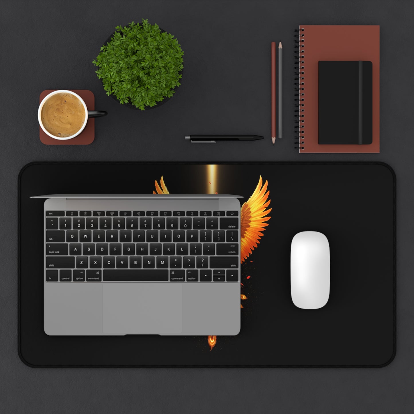 Desk Mat Phoenix Rising Mouse Pad Computer Accessory Office Decor Legendary Mouse Pad