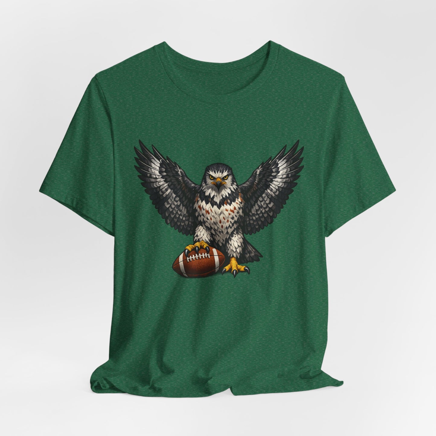Hawk Football Shirt, Hawk Holding Football T Shirt, Hawk Mascot Tee, Football Bird Of Prey Shirt, Game Day Sports Tee, Hawk Fan Gift