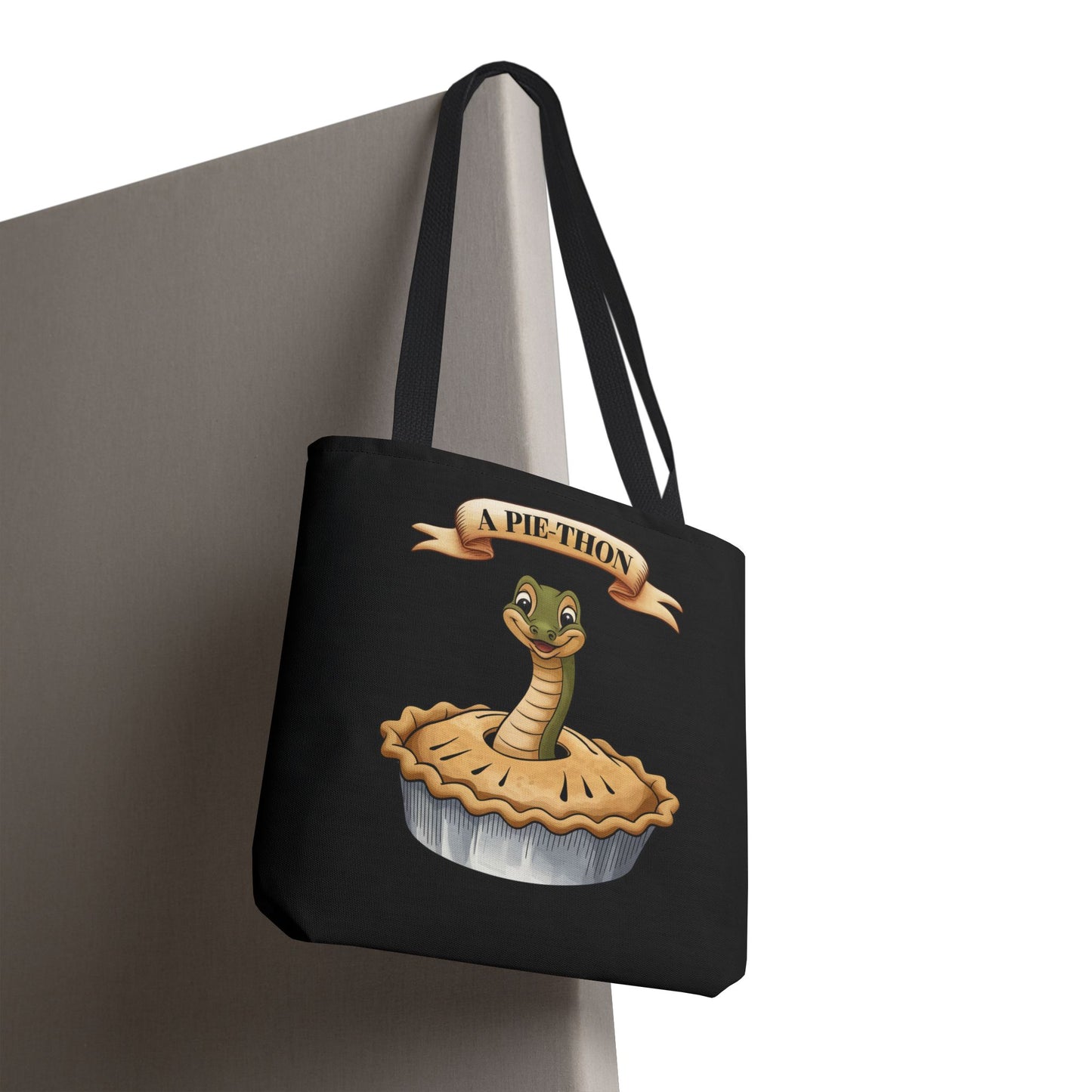 Funny Tote Bag with Snake Joke - Pie-Thon