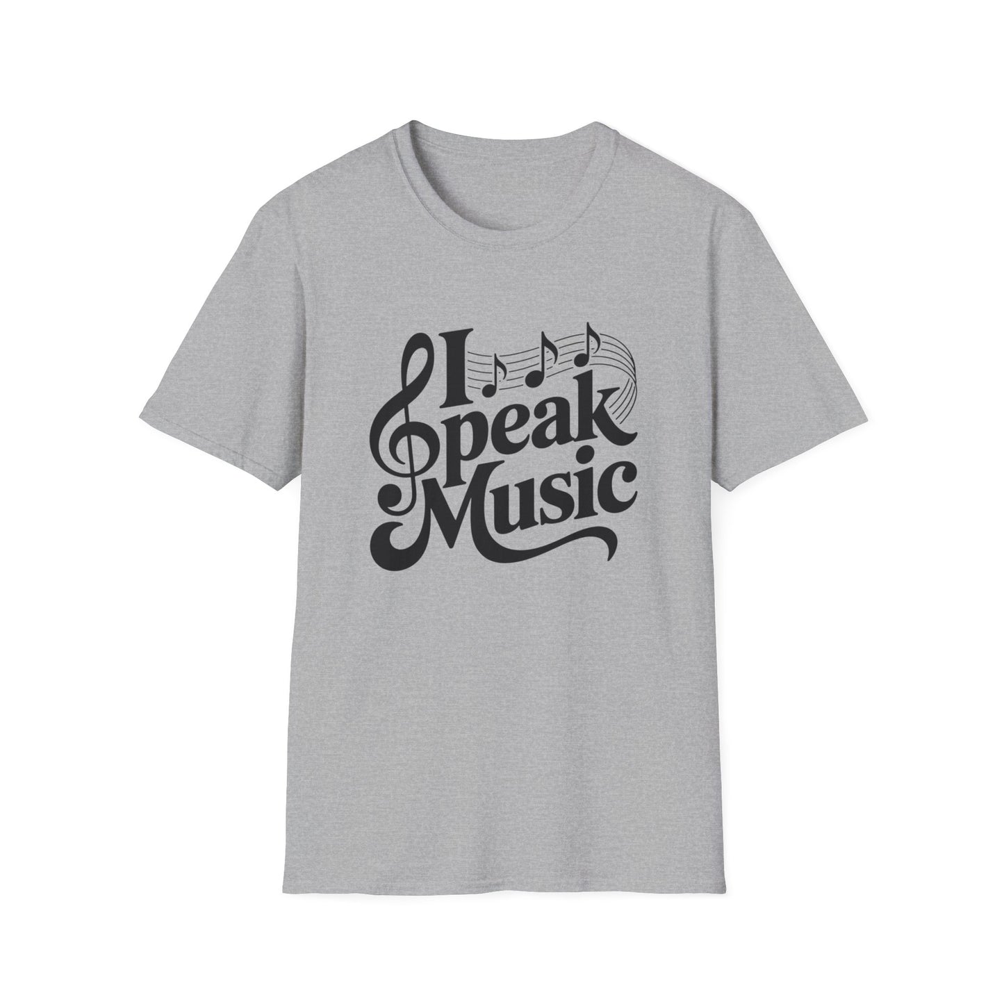 I Speak Music Shirt | Funny Music Lover T-Shirt | Gift for Musicians, Choir, Band Teachers & Music Students | Treble Clef Graphic Tee