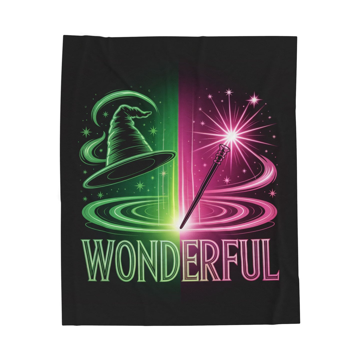 Wonderful Broadway-Inspired Blanket, Neon Theater Throw, Cozy Musical Gift, Soft Fleece Bed Blanket, Magical Room Decor For Broadway Fans
