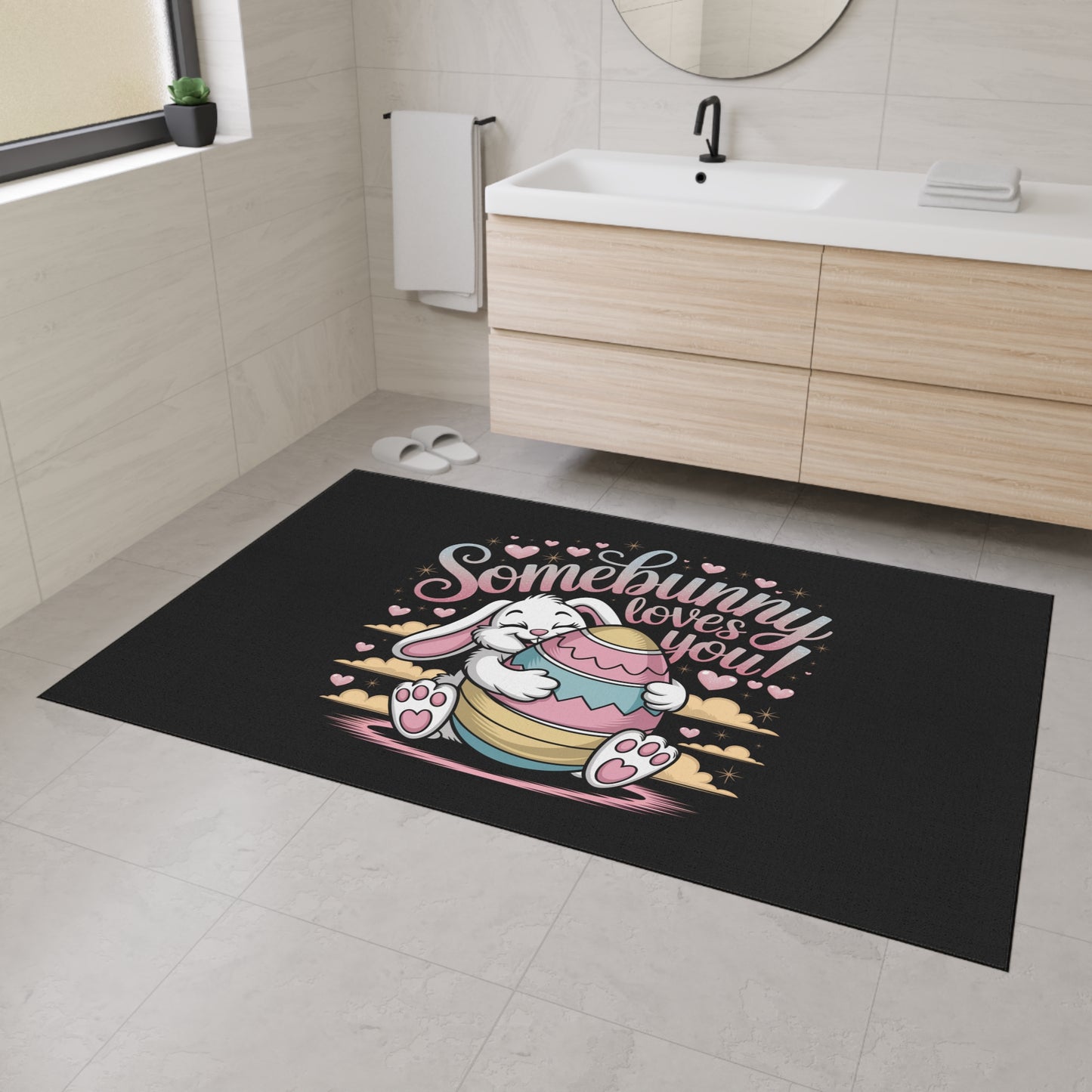 Floor Mat Somebunny Loves You Easter Bunny Welcome Mat Easter Door Mat