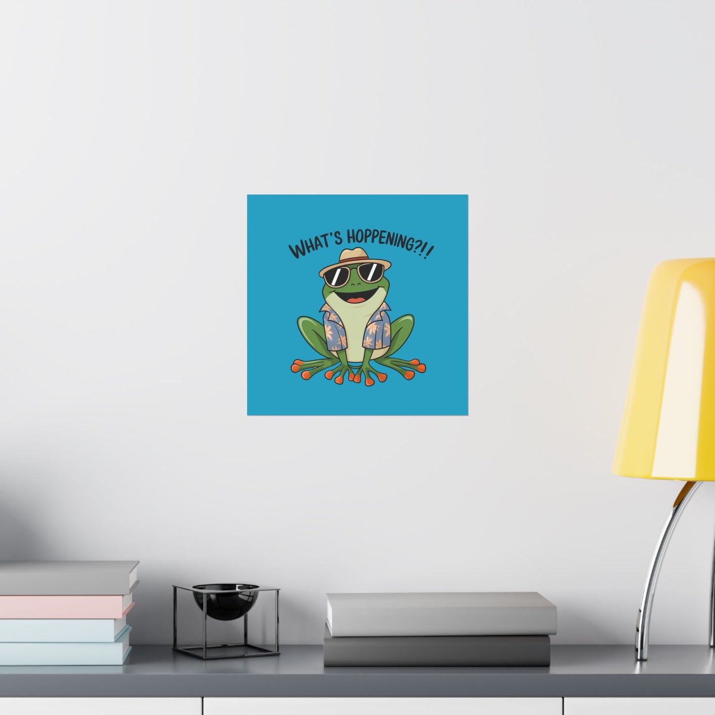 Vertical Poster - What's Hoppening Frog Pun