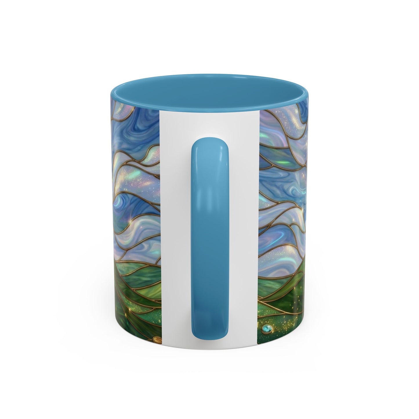 Stained Glass Rainbow Mug, Pot Of Gold Coffee Cup, St Patricks Day Gift, Whimsical Magical Art Mug, Lucky Irish Leprechaun Treasure