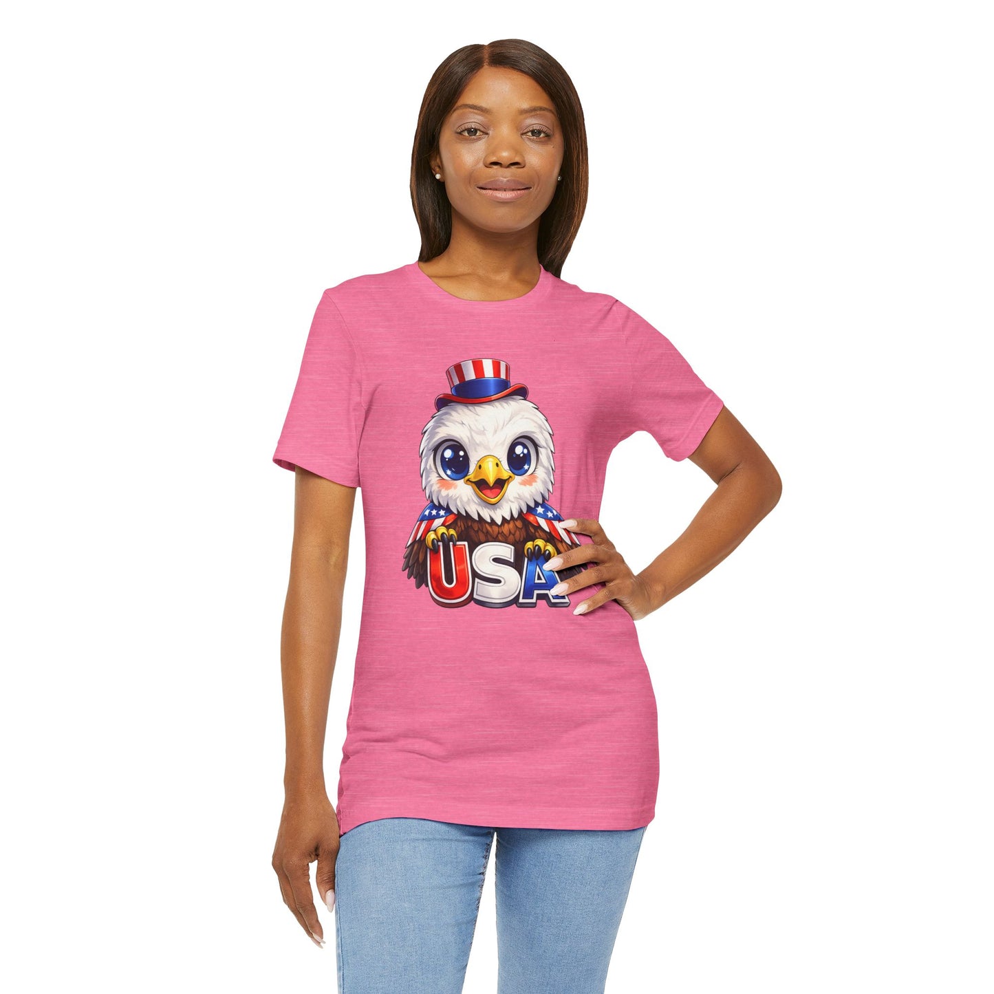 Cute USA Eagle Shirt, Patriotic Eagle T Shirt, Fourth Of July Shirt, American Flag Eagle Tee, Freedom Graphic Shirt, USA Pride Top