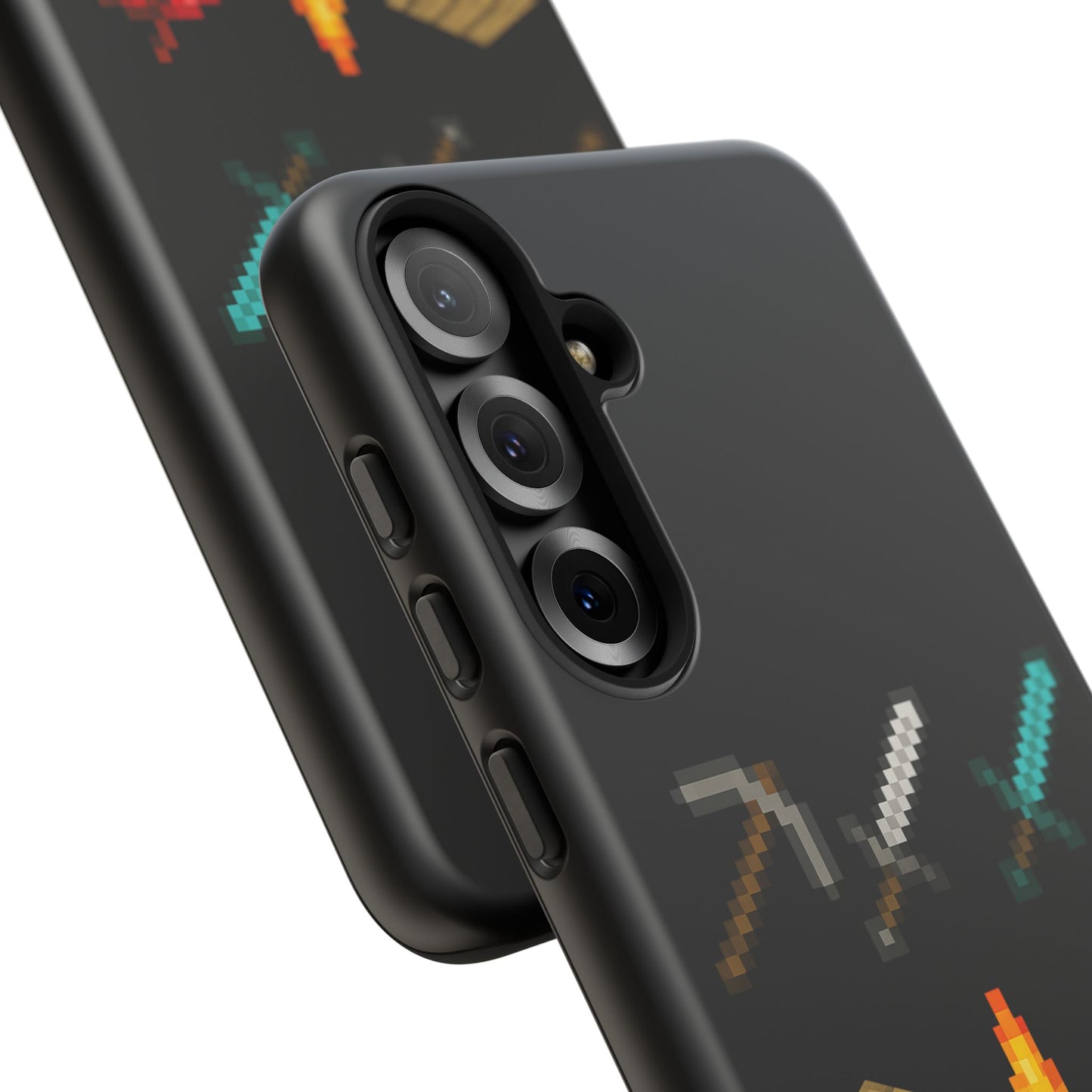 Minecraft-Inspired Tough Samsung Phone Case Pixel Art Design for Gamers Phone Accessory for Gamers