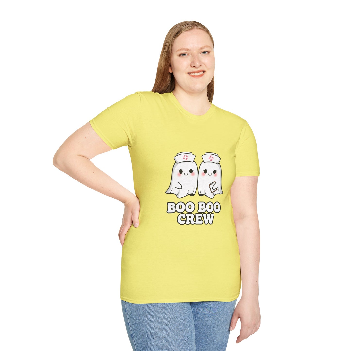 Boo Boo Crew Nurse Ghost Funny T-Shirt | Cute Medical Ghost Tee | EMT Nurse Gift | Halloween Medical Humor | Staff Crew Tee Shirt