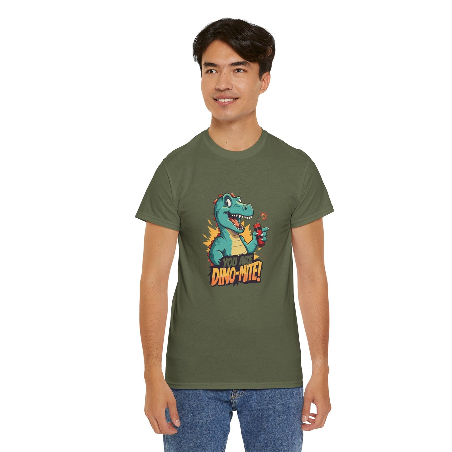 You Are Dino-Mite T-Shirt – Funny Dinosaur Graphic Tee | Cute T-Rex Shirt for Kids & Adults | Unisex Dino Lover Gift | Explosion Design
