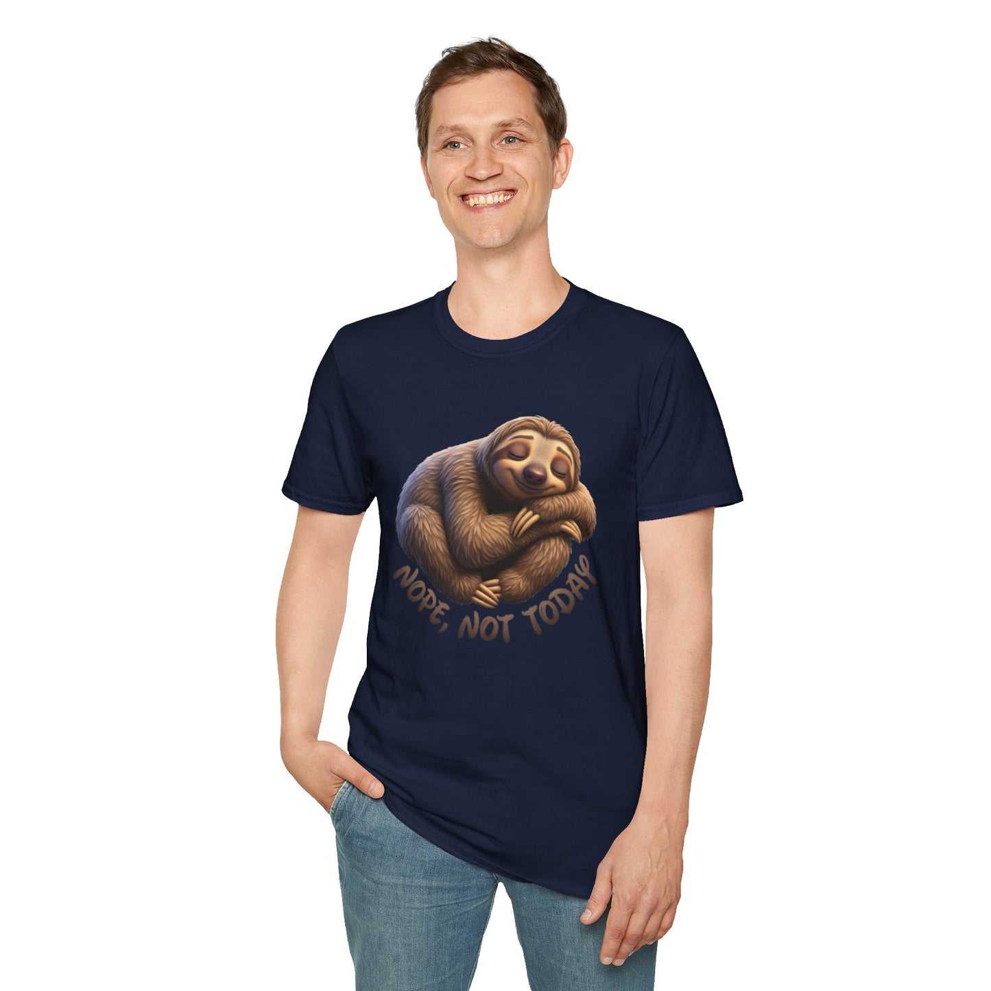 Nope Not Today Sloth T-Shirt, Funny Lazy Day Shirt, Cute Animal Lover Tee, Relaxed Humor Top, Chill Gift Idea For Men And Women