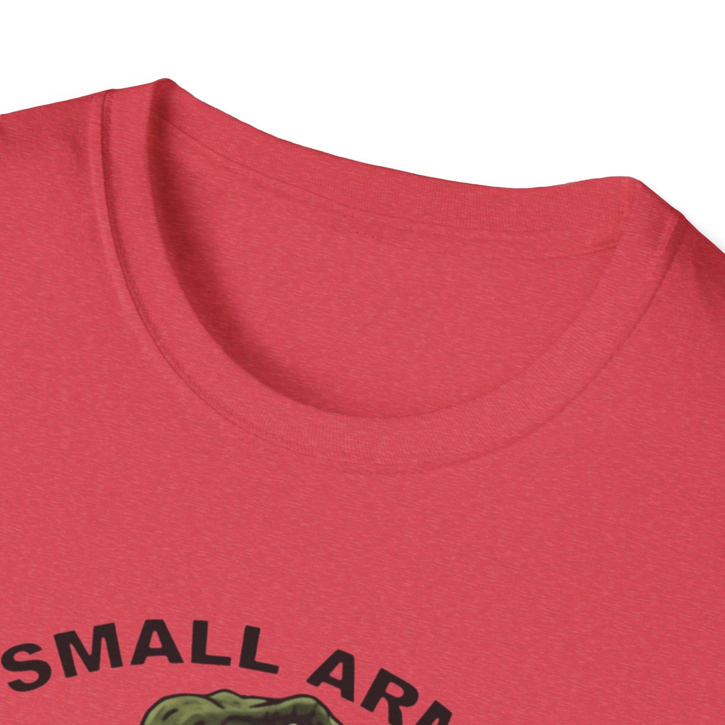 Funny Small Arms Dealer T-Rex Shirt, Dinosaur Pun Tee, Hilarious Graphic T-Shirt for Men & Women, Great Gift for Dad, Friend, or Coworker
