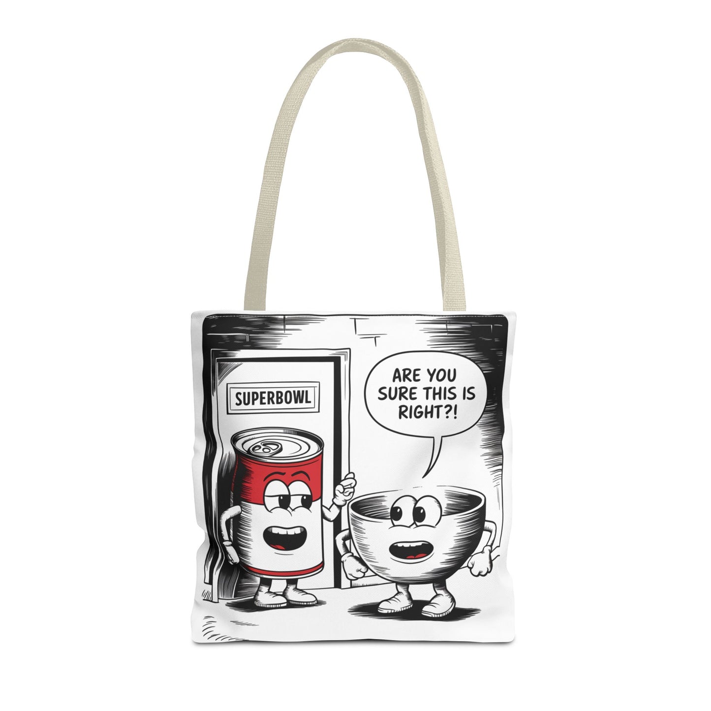 Tote Bag - Comic Superbowl Soup Design