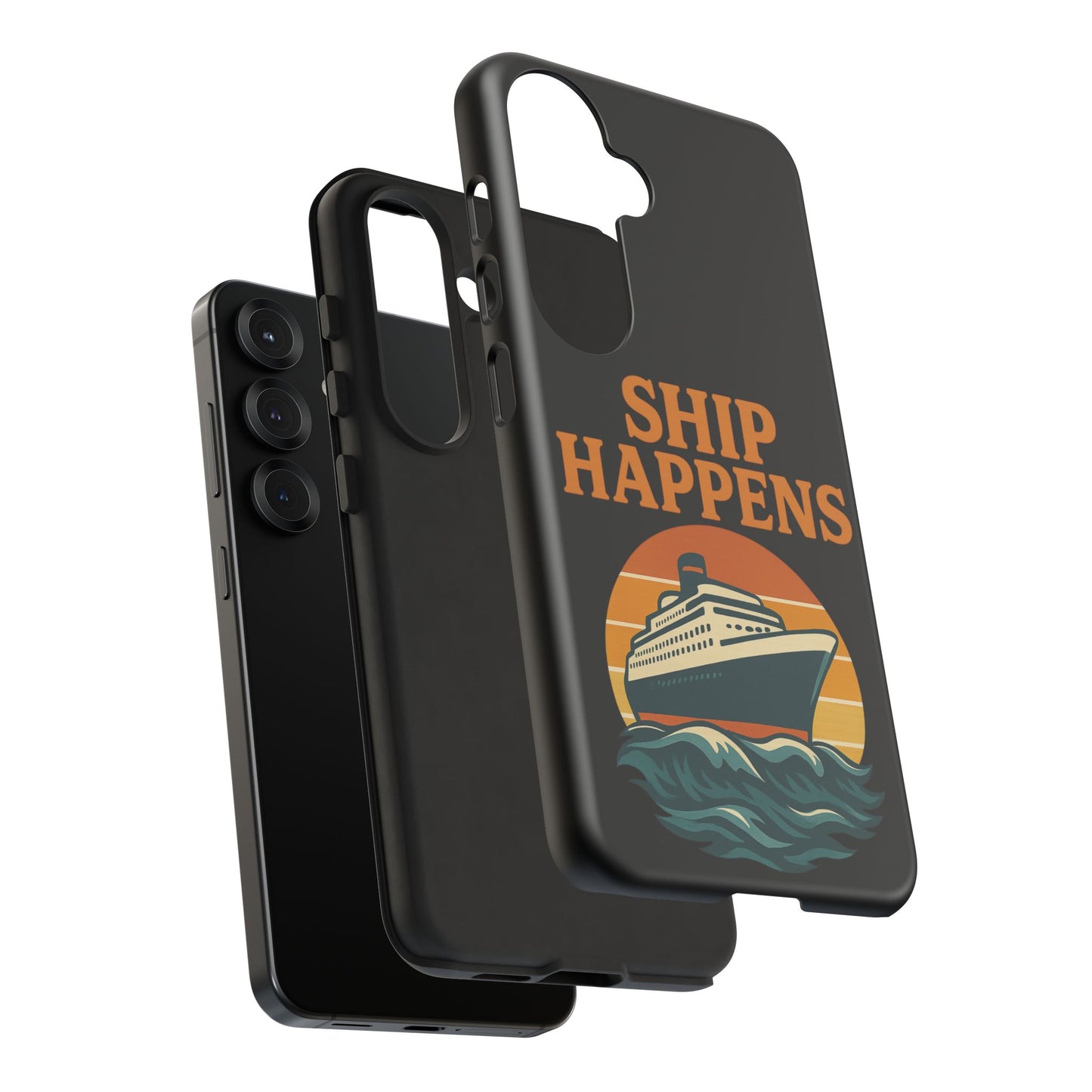 Samsung Case - Ship Happens Sunset Cruise Ship Nautical Phone Case Travel Accessory Gift for Travel Lovers Cruise Case