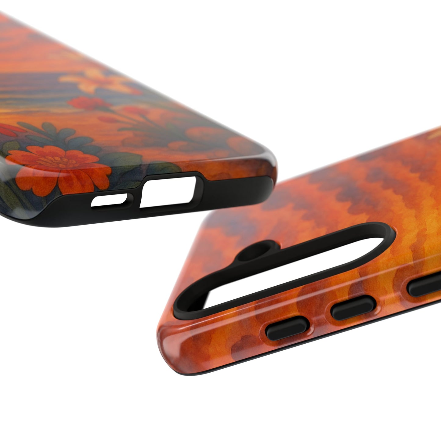 Samsung Case - Floral Ocean Sunset Watercolor Nautical Phone Case Beach Samsung Case Ocean Sunset Theme