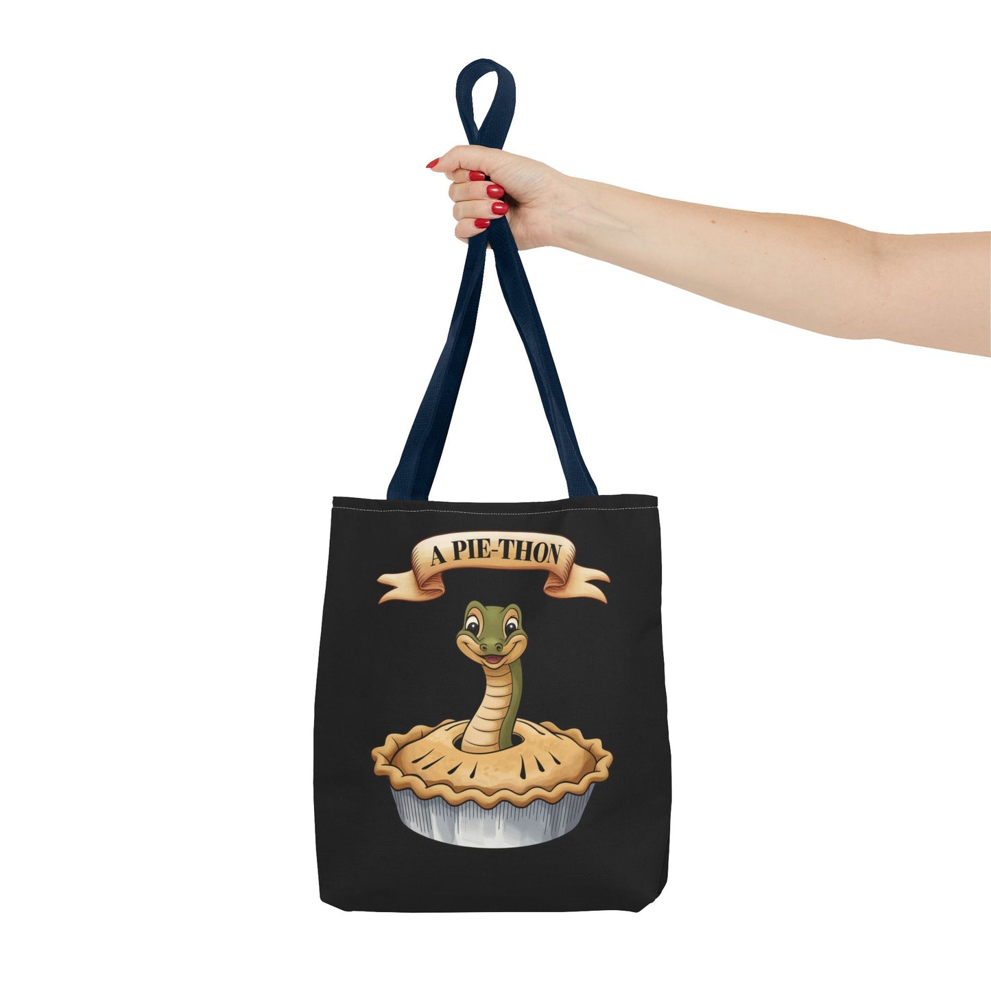 Funny Tote Bag with Snake Joke - Pie-Thon