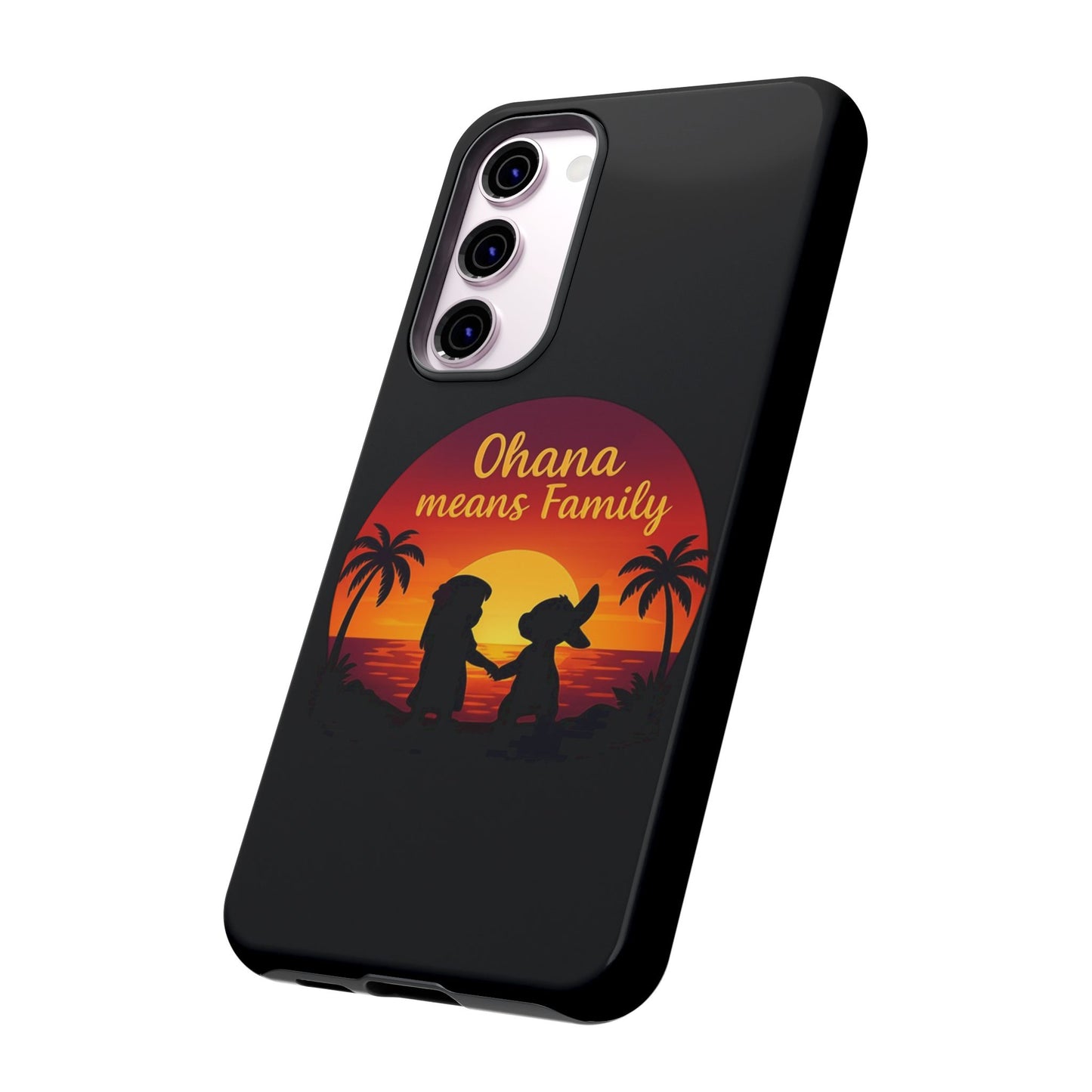 Ohana Means Family Samsung Case – Cute Hawaii Sunset Phone Cover – Lilo and Stitch-Inspired Gift – Protective Case for Galaxy S Series